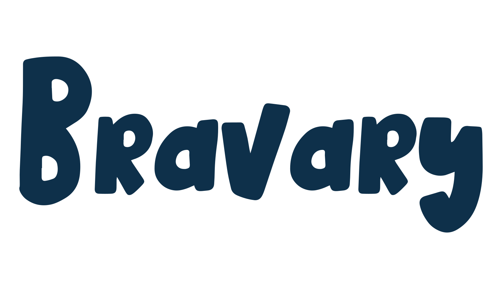 Bravary, cartoon font preview