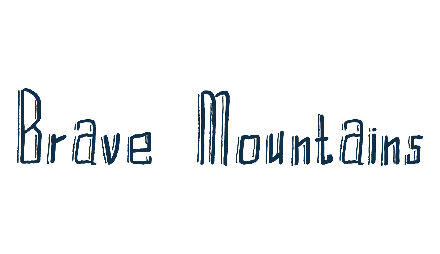 Brave Mountains, fancy various decorative script calligraphy font preview