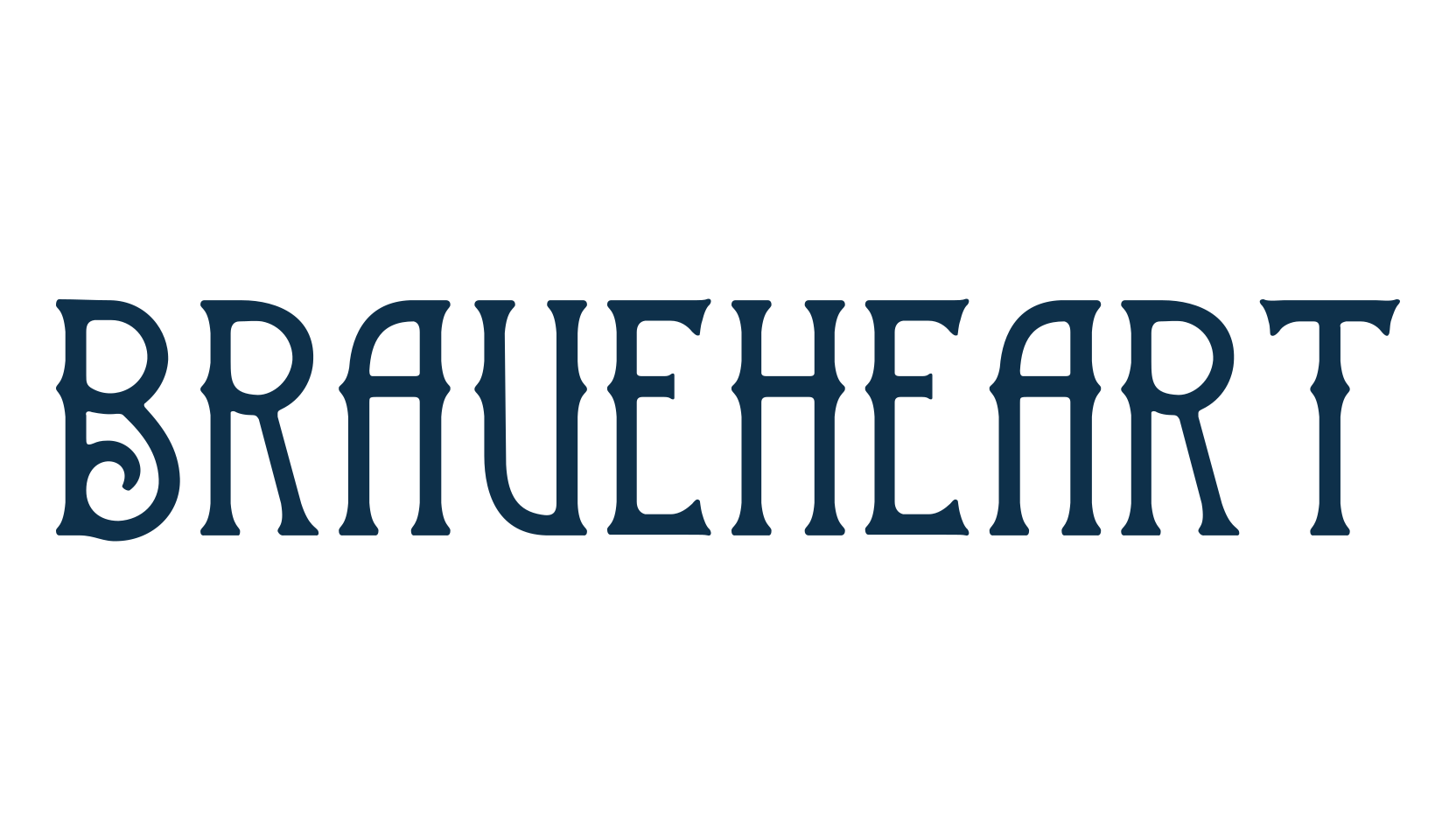 Braveheart, retro font preview