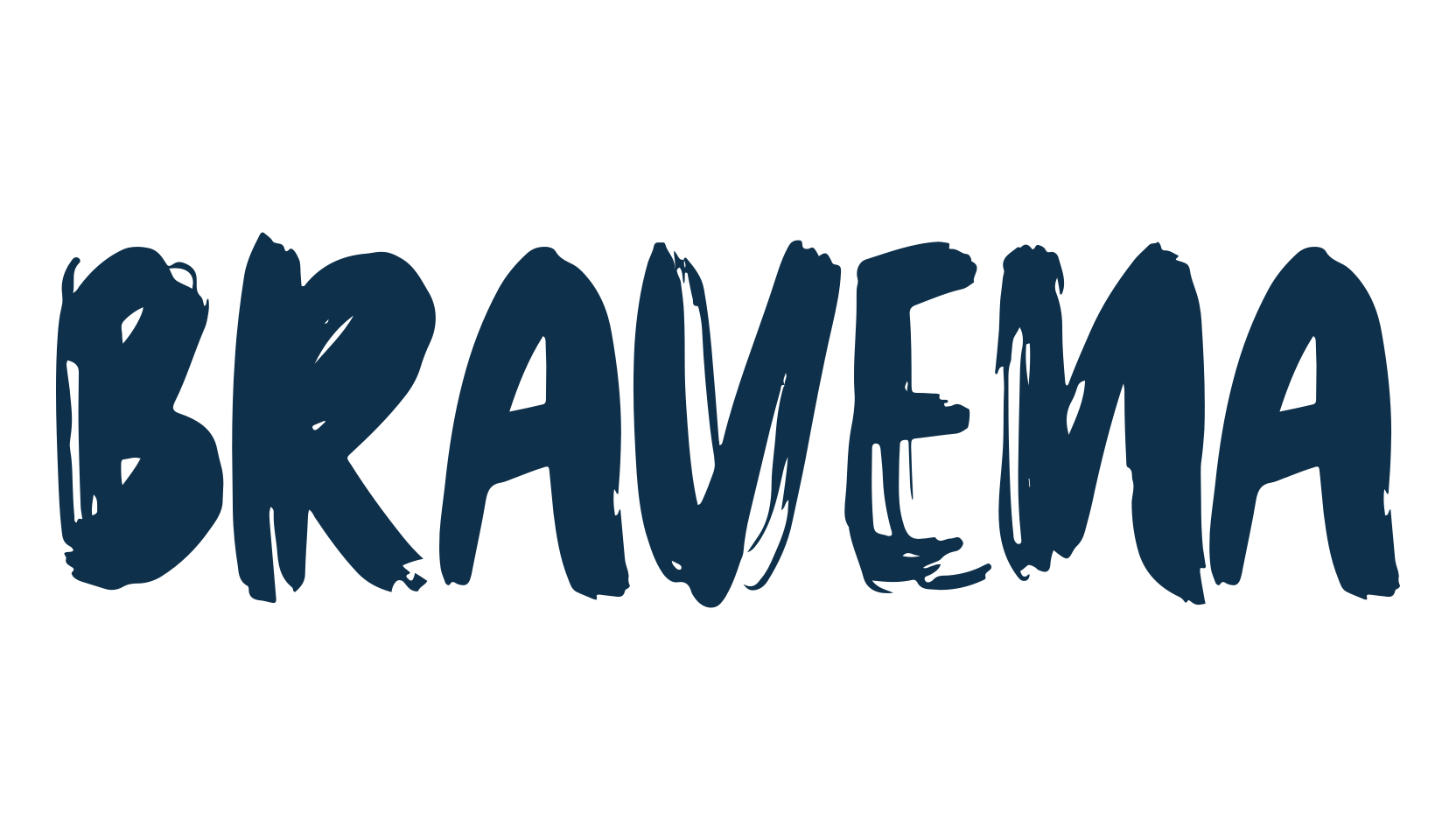 Bravena, brush font preview