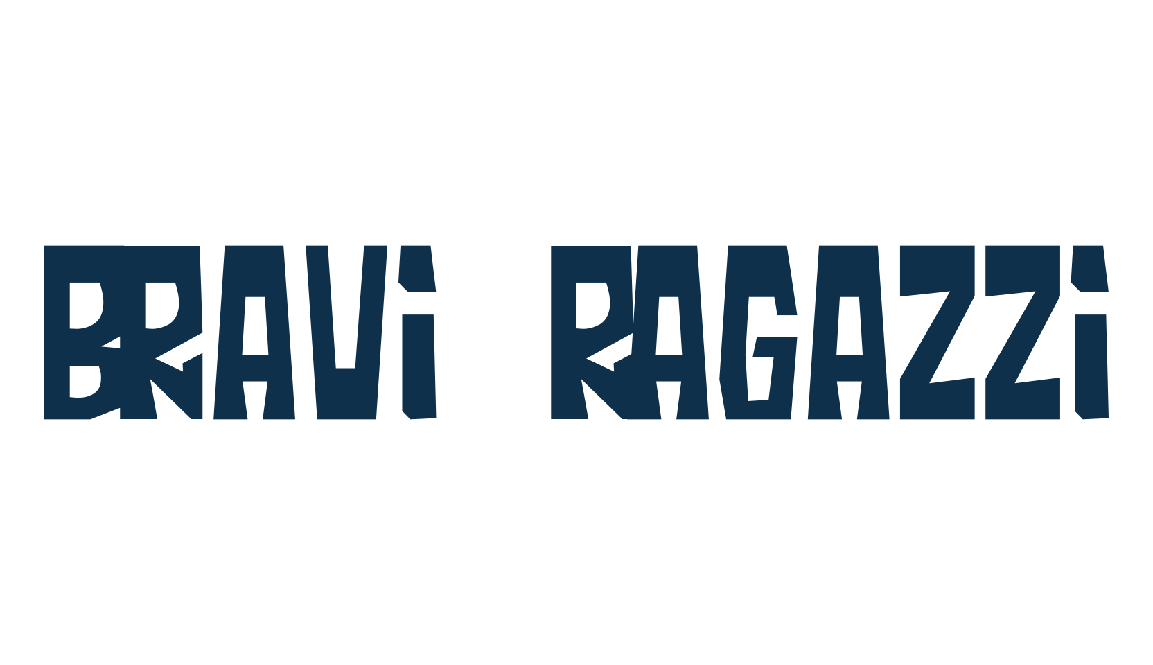 Bravi Ragazzi, fancy cartoon decorative font preview