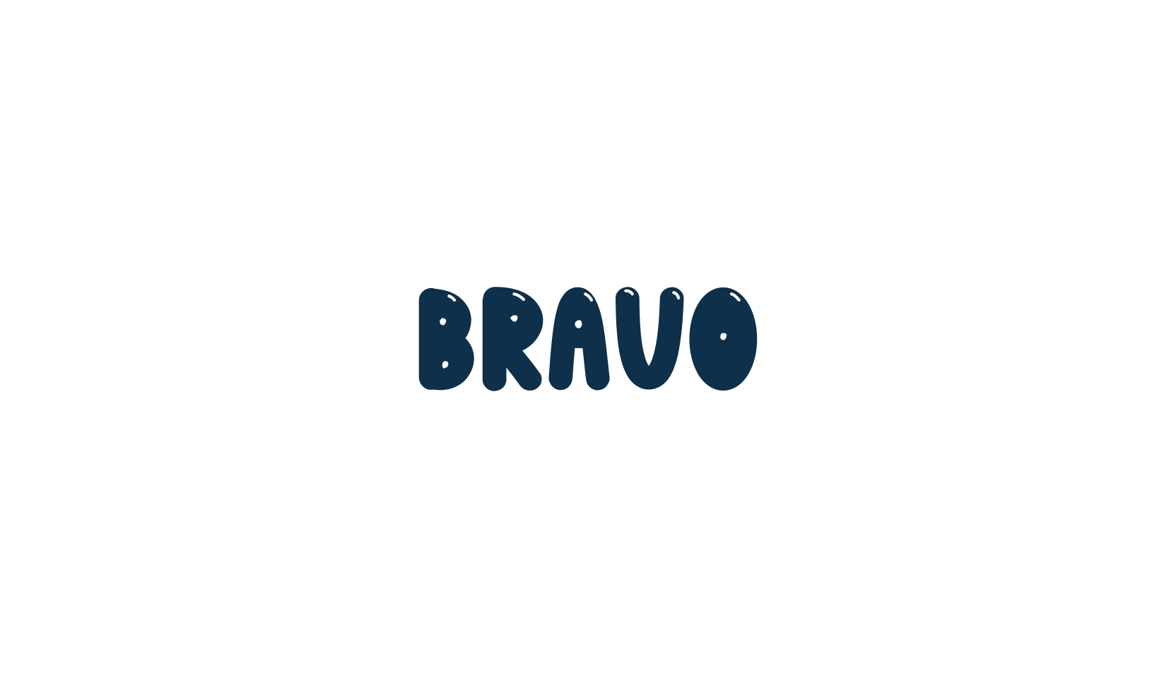 Bravo, cartoon font preview