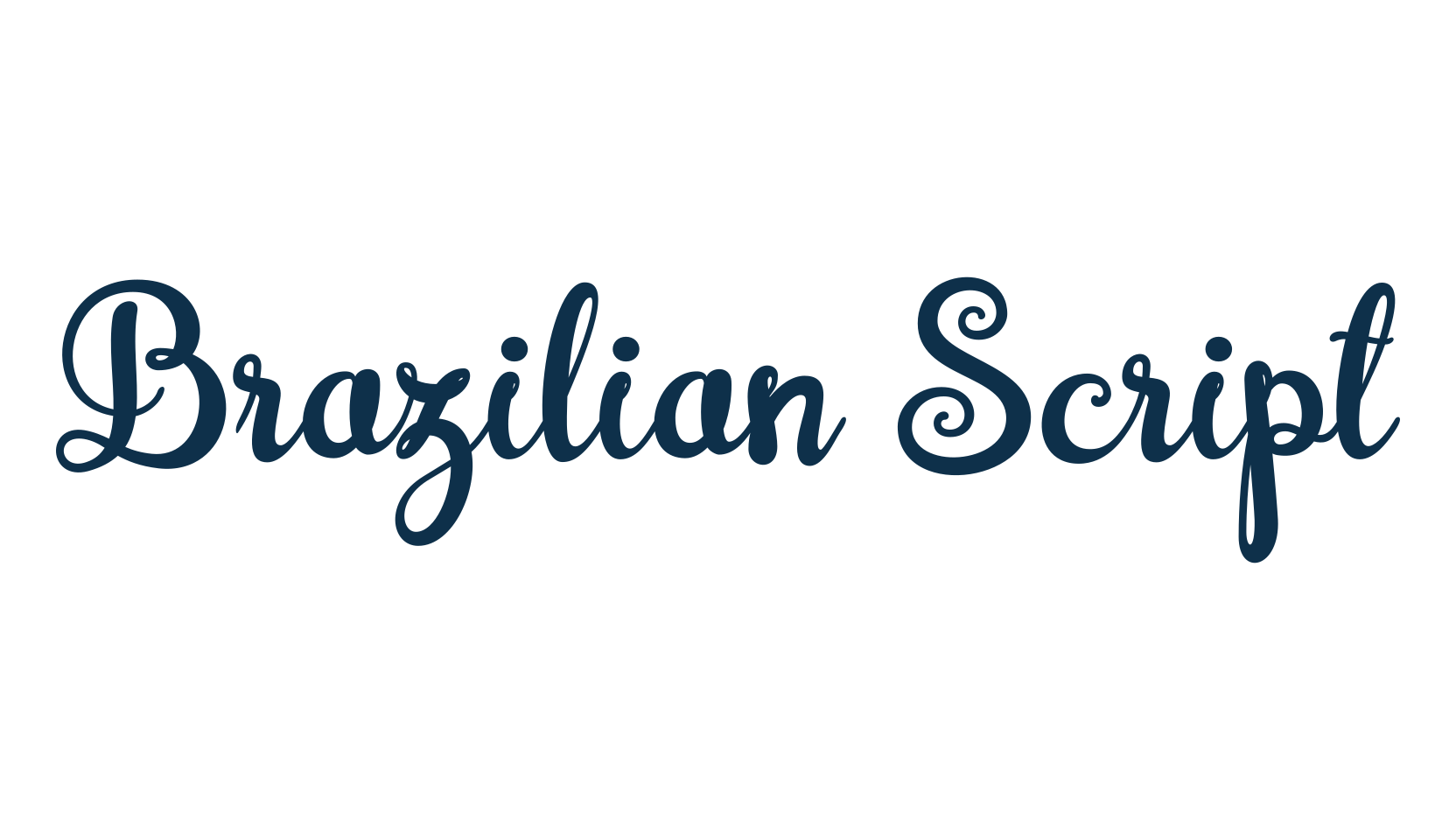 Brazilian Script, display market font preview