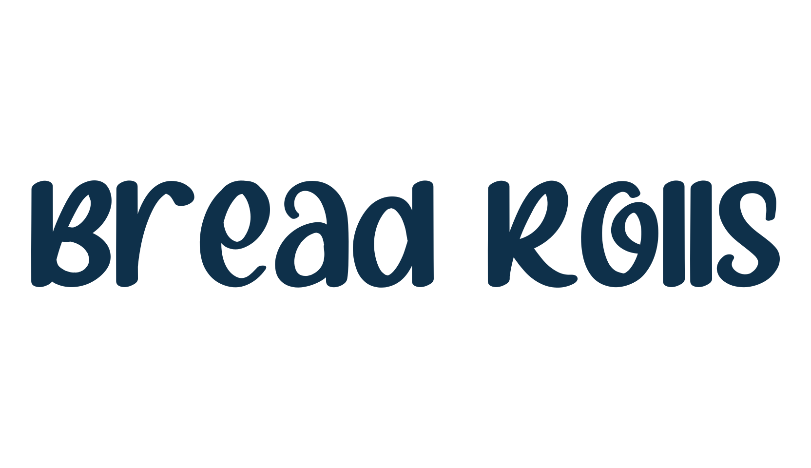 Bread Rolls, fancy decorative font preview