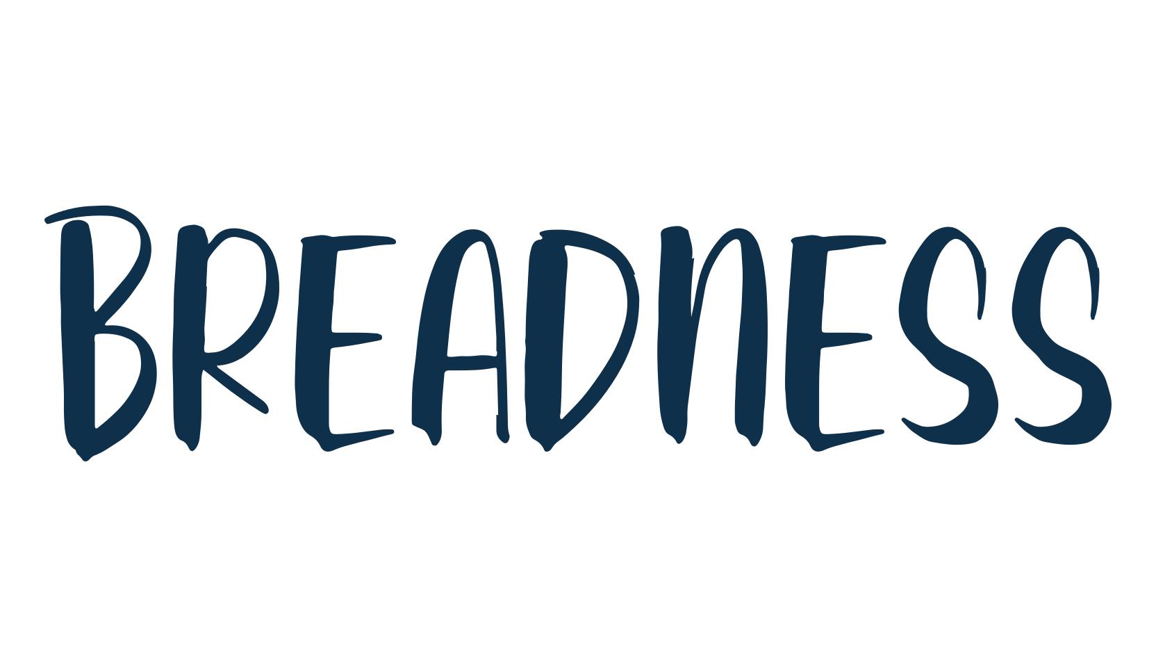Breadness, brush font preview