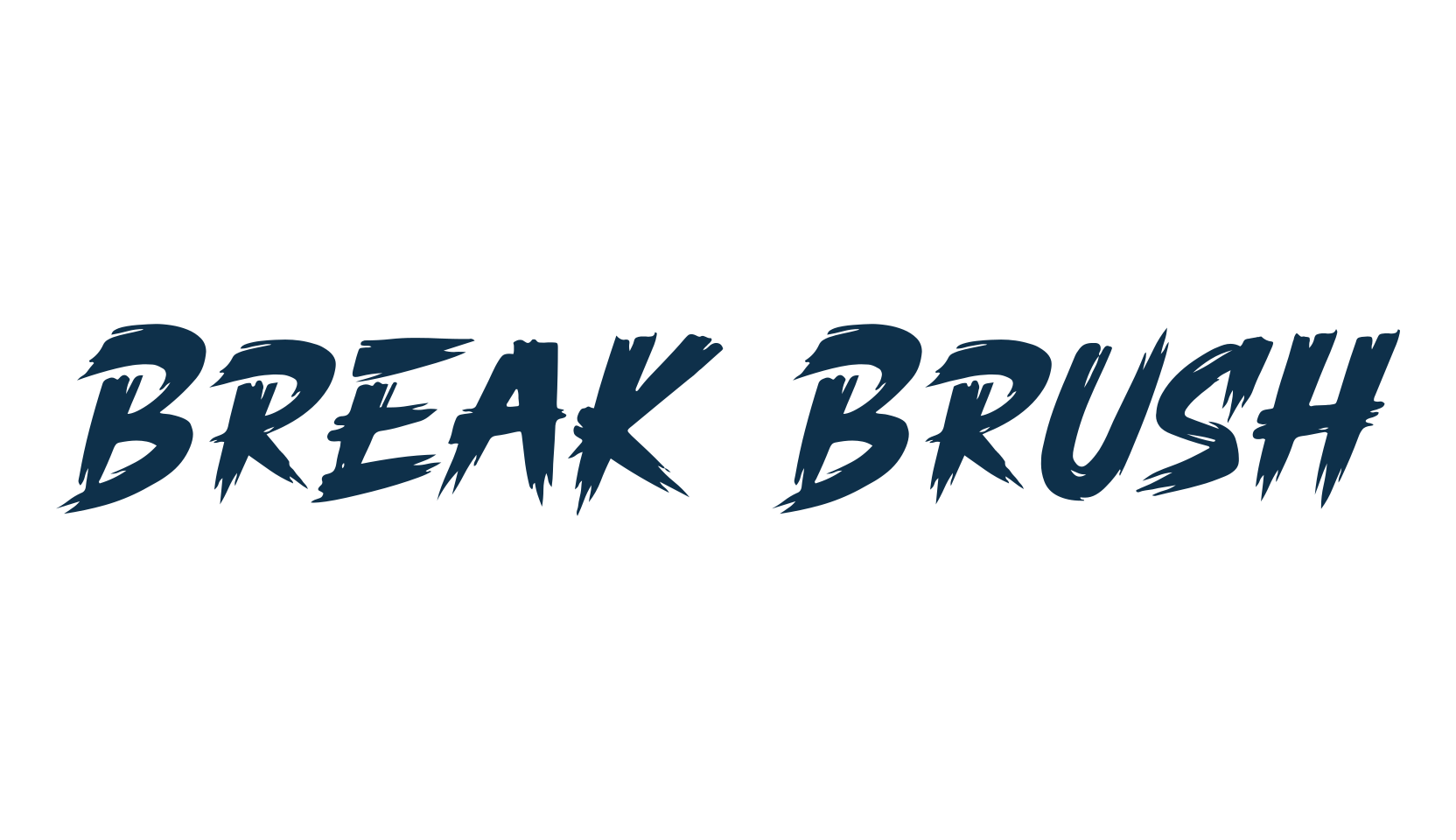 Break Brush, brush font preview