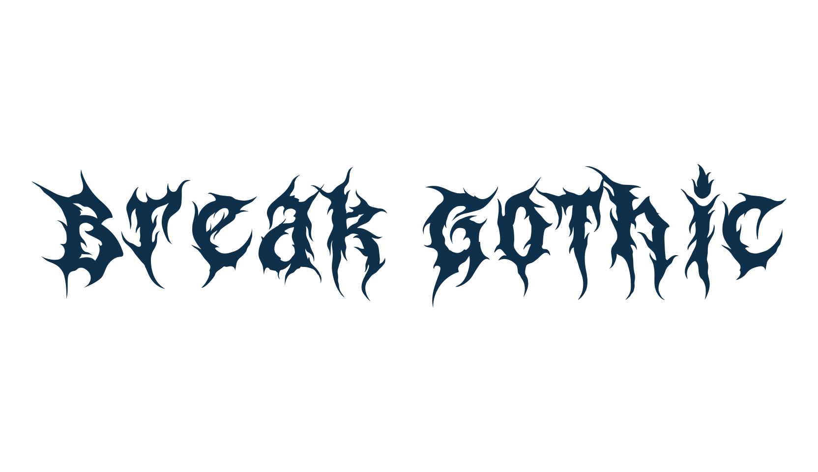 Break Gothic, modern font preview