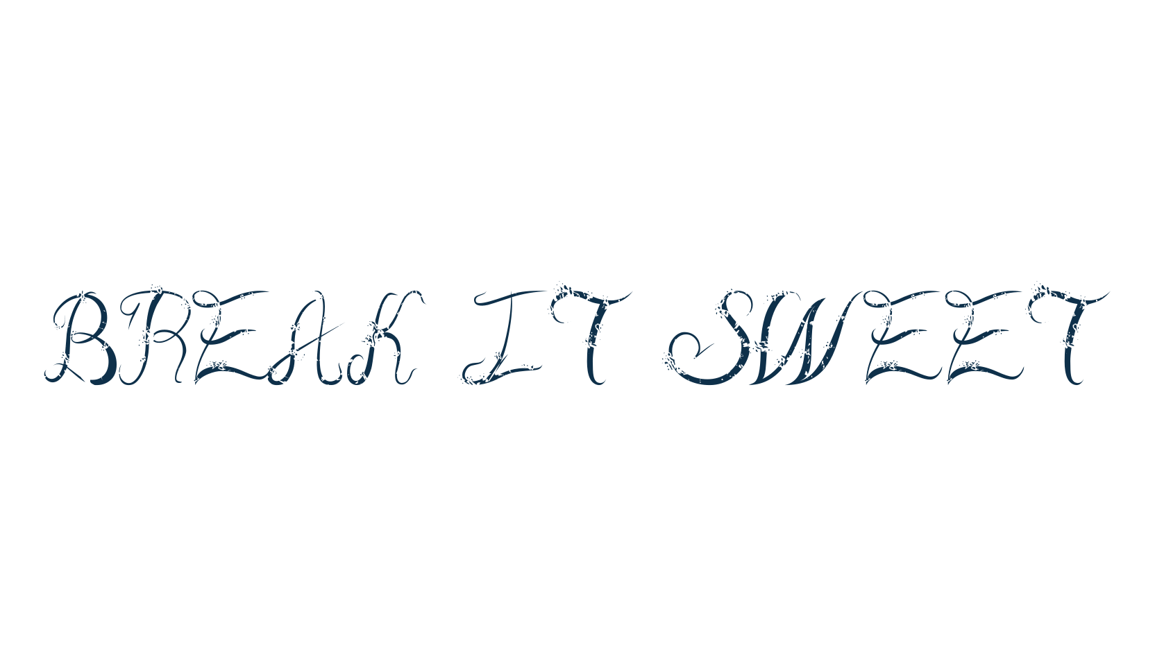 Break It Sweet, various font preview