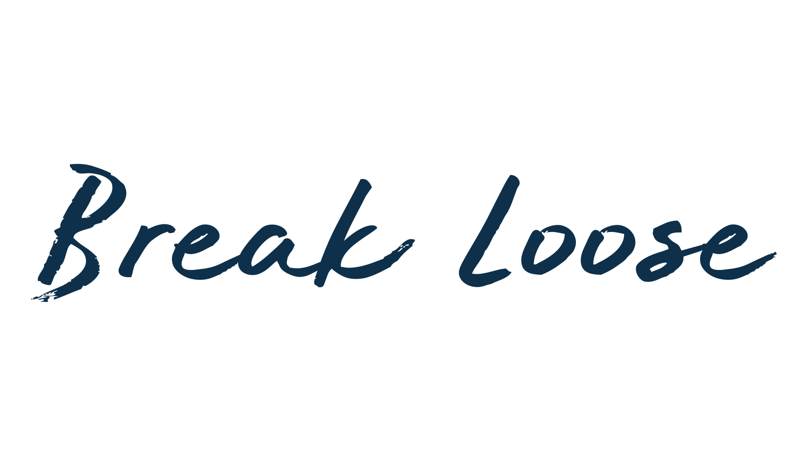 Break Loose, brush font preview