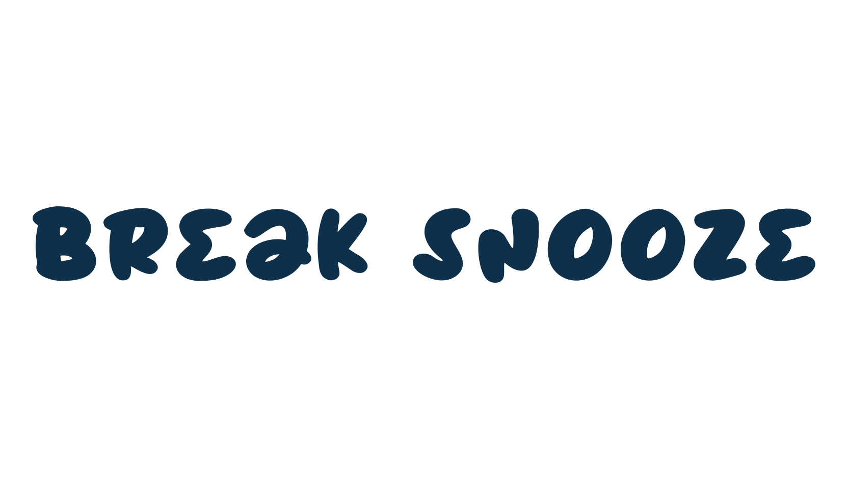 Break Snooze, fancy cartoon decorative font preview