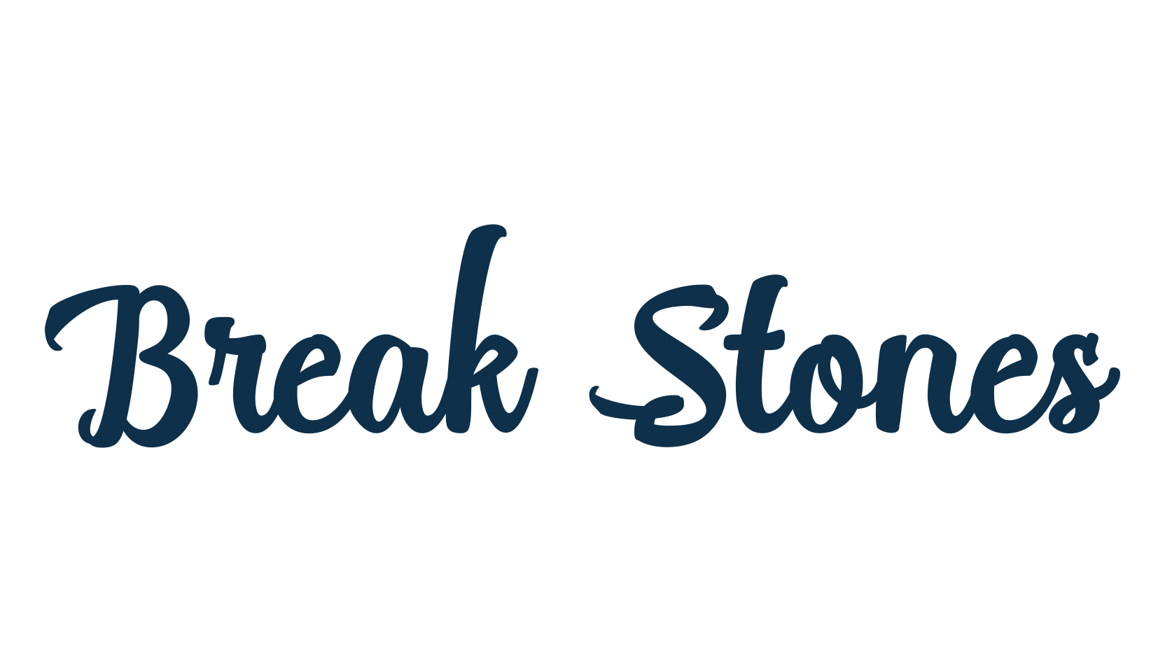 Break Stones, fancy various decorative script calligraphy font preview