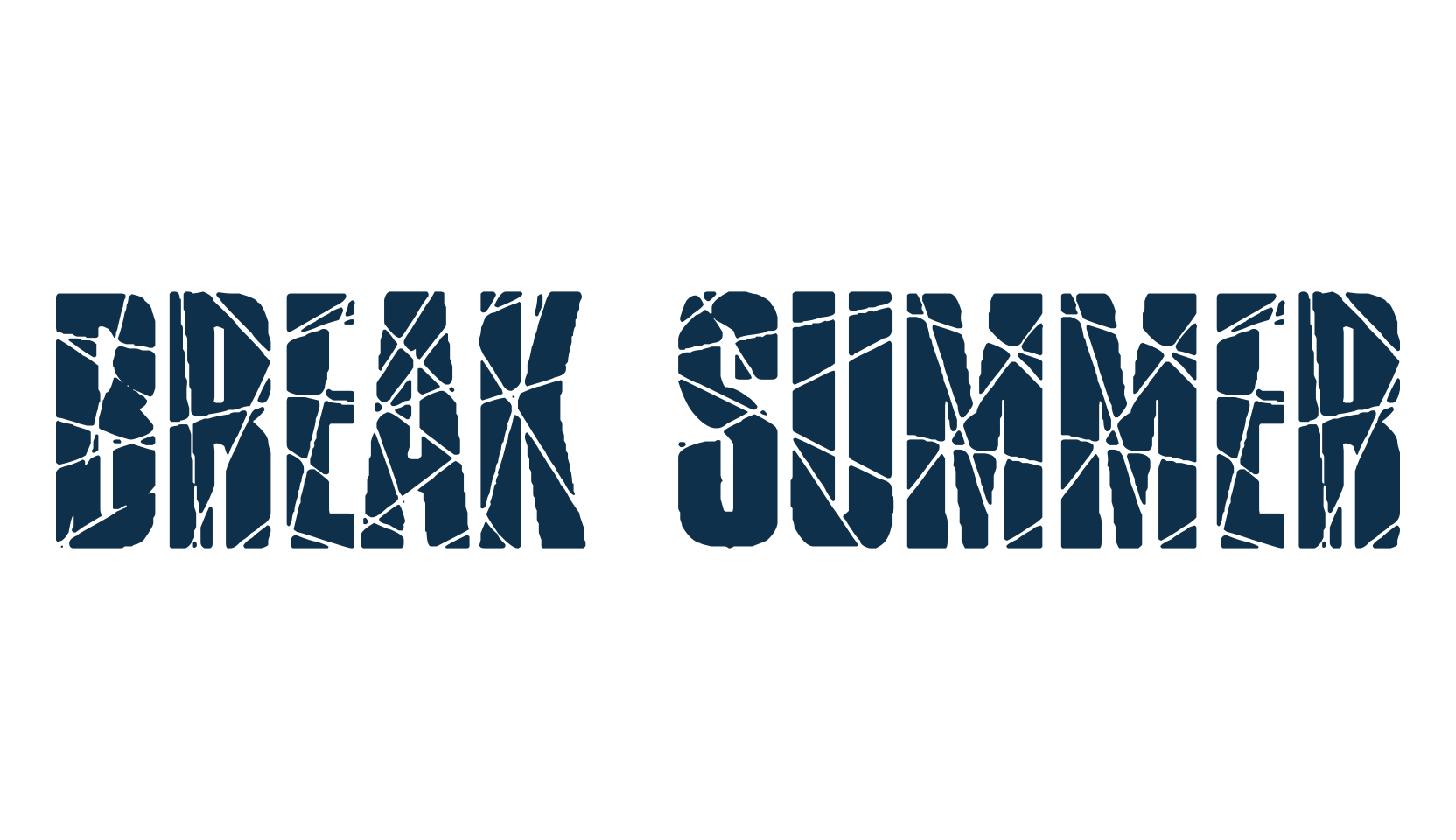 Break Summer, distorted font preview