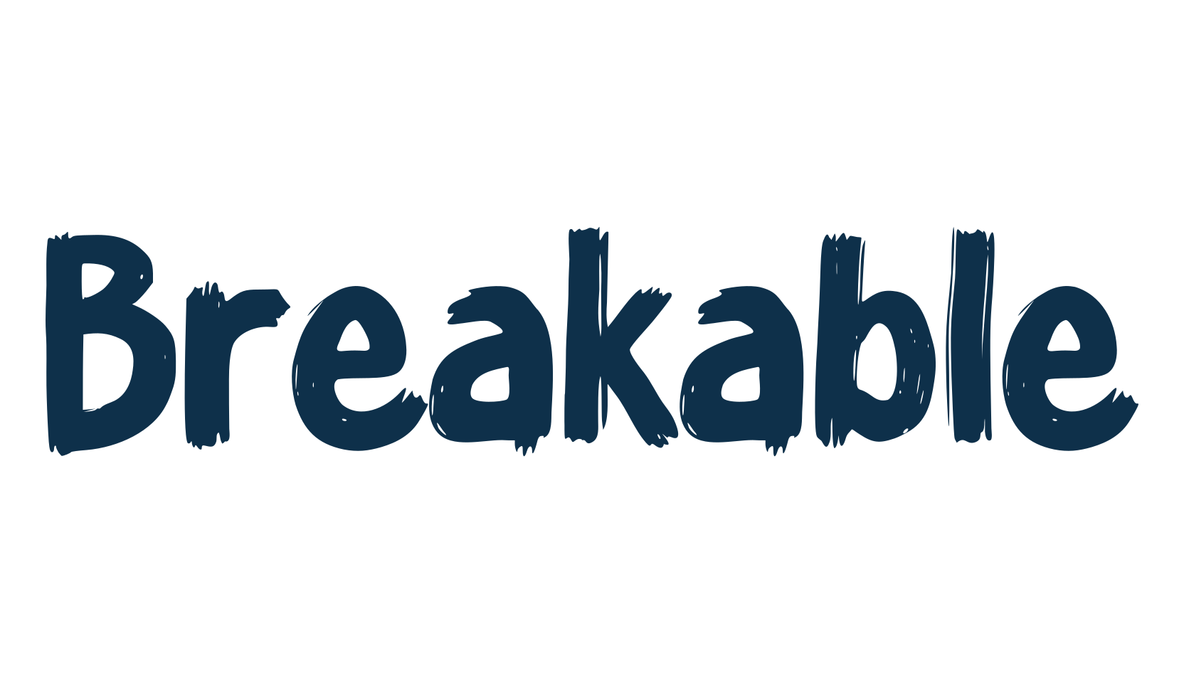 Breakable (breakable-2), brush font preview