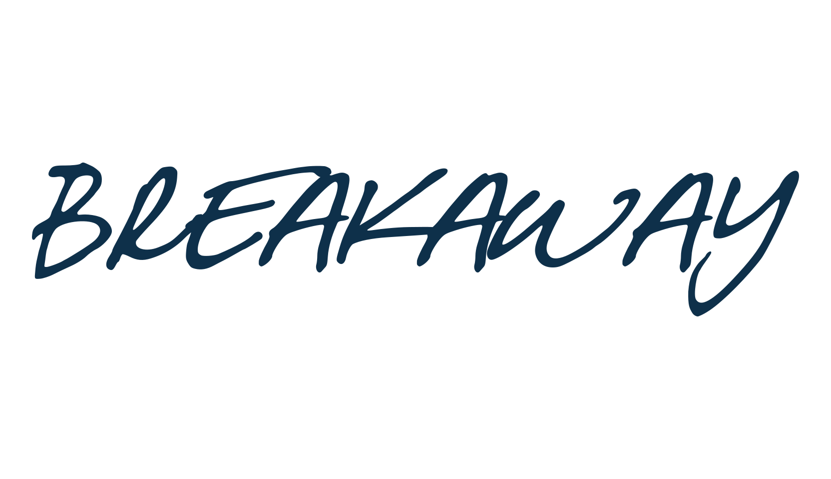 Breakaway (breakaway-2), script handwritten fancy decorative calligraphy font preview