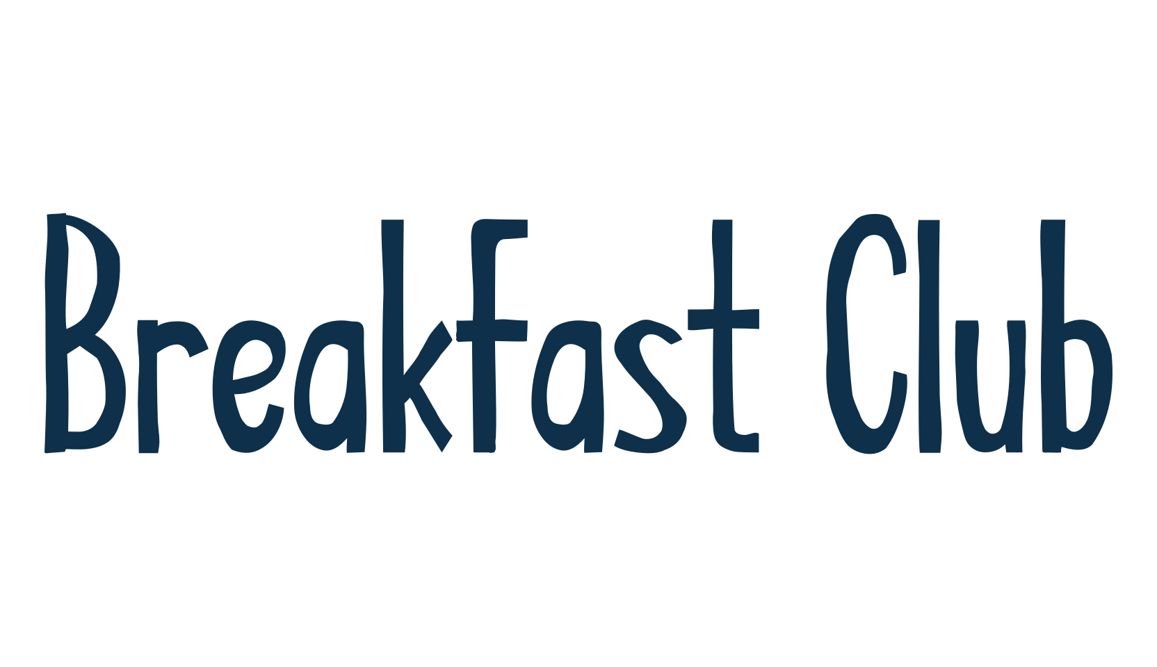 Breakfast Club, cartoon font preview