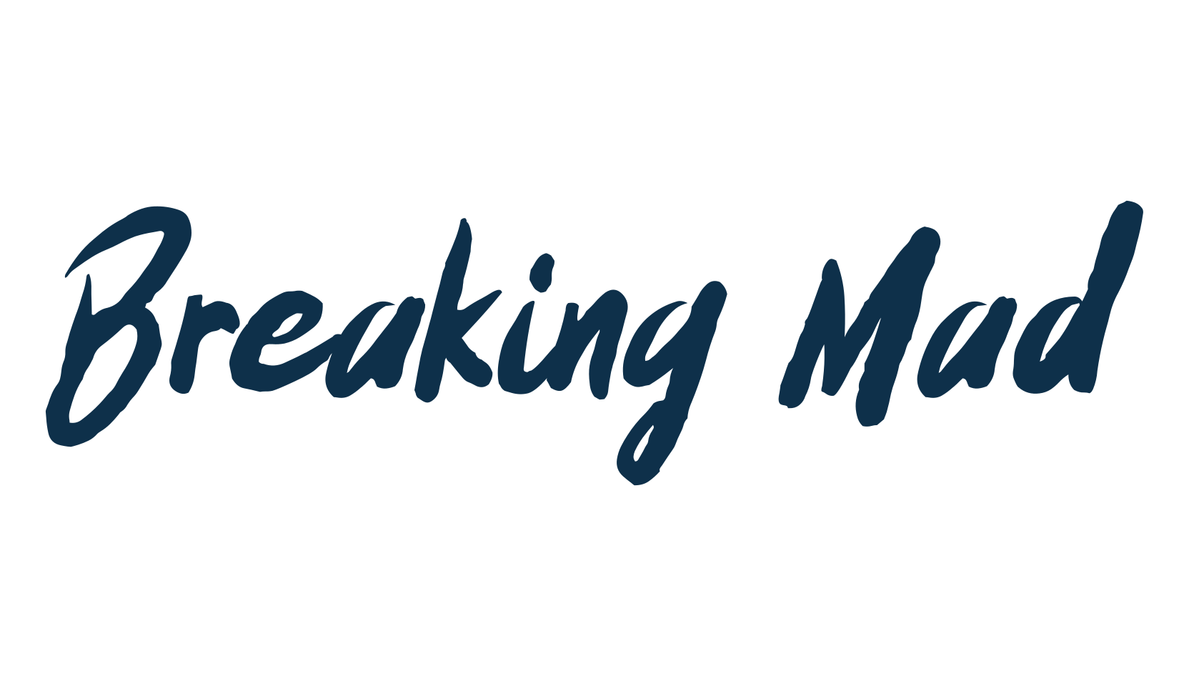 Breaking Mad, script brush fancy decorative calligraphy font preview