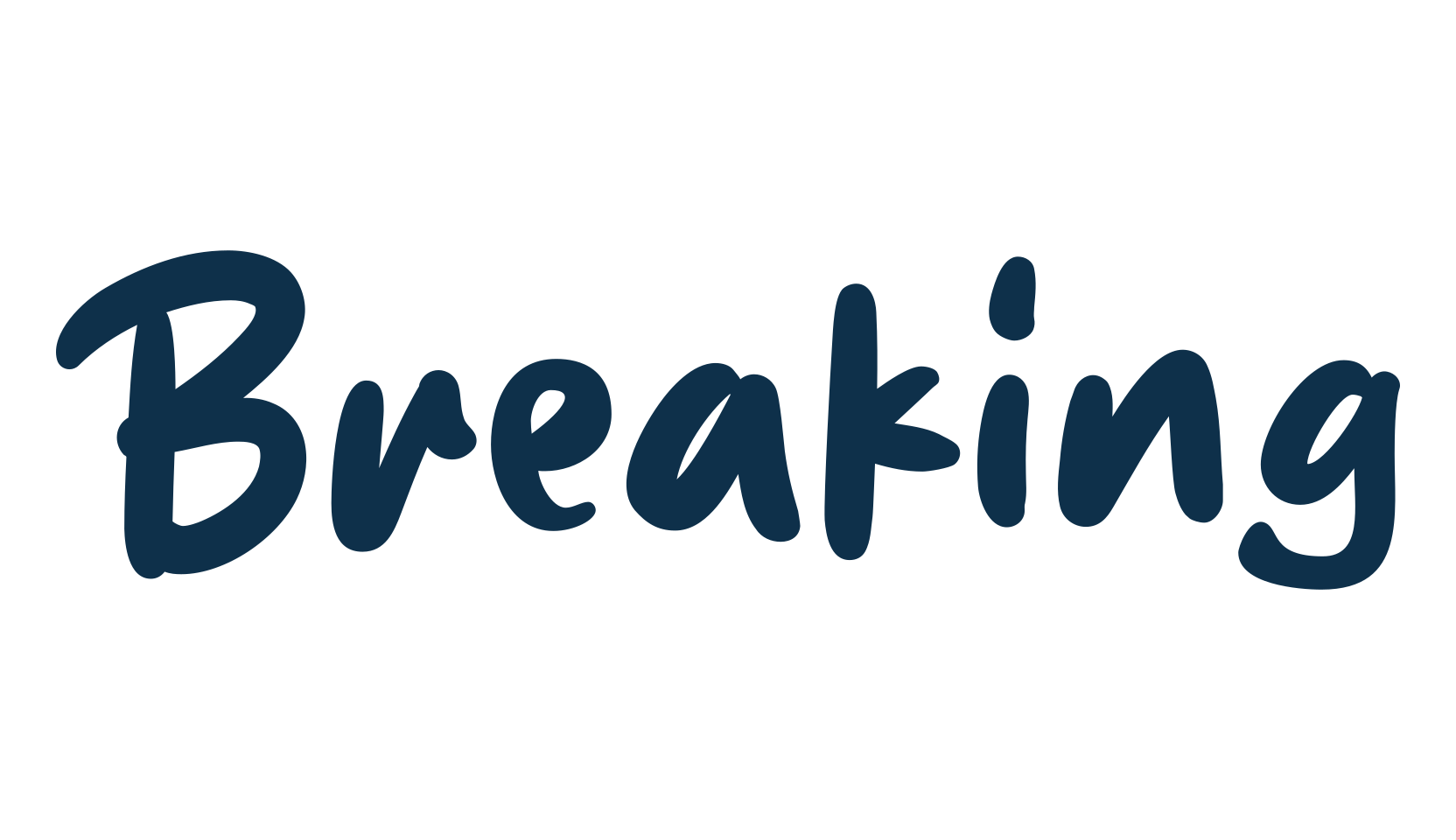 Breaking, handwriting font preview