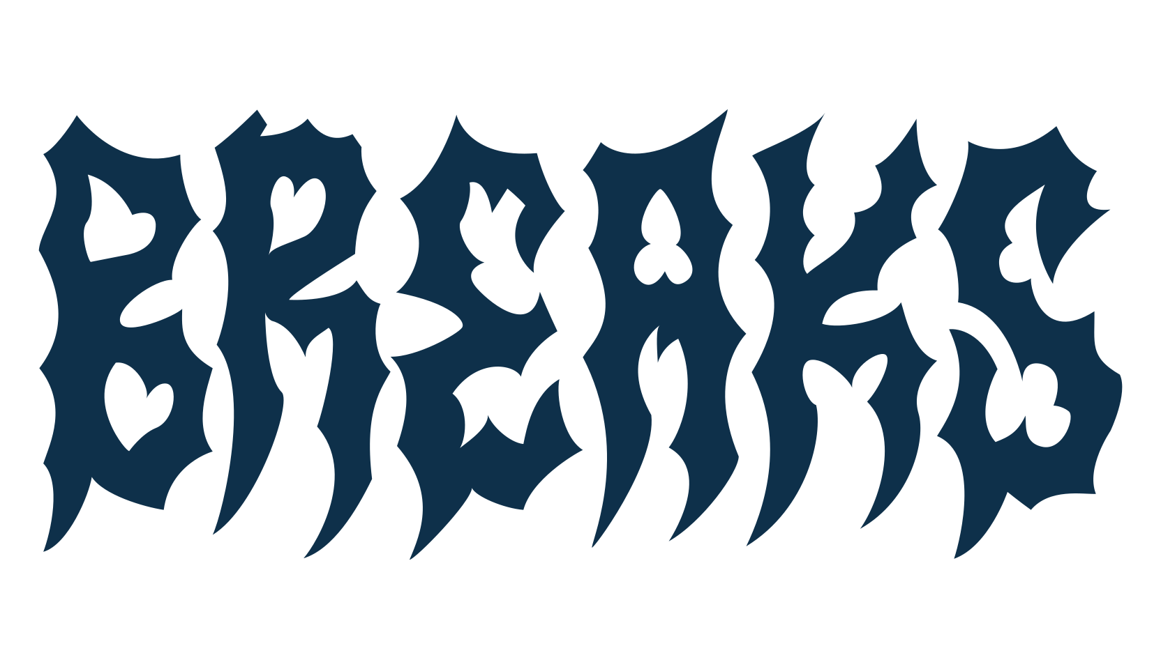 Breaks, gothic modern font preview
