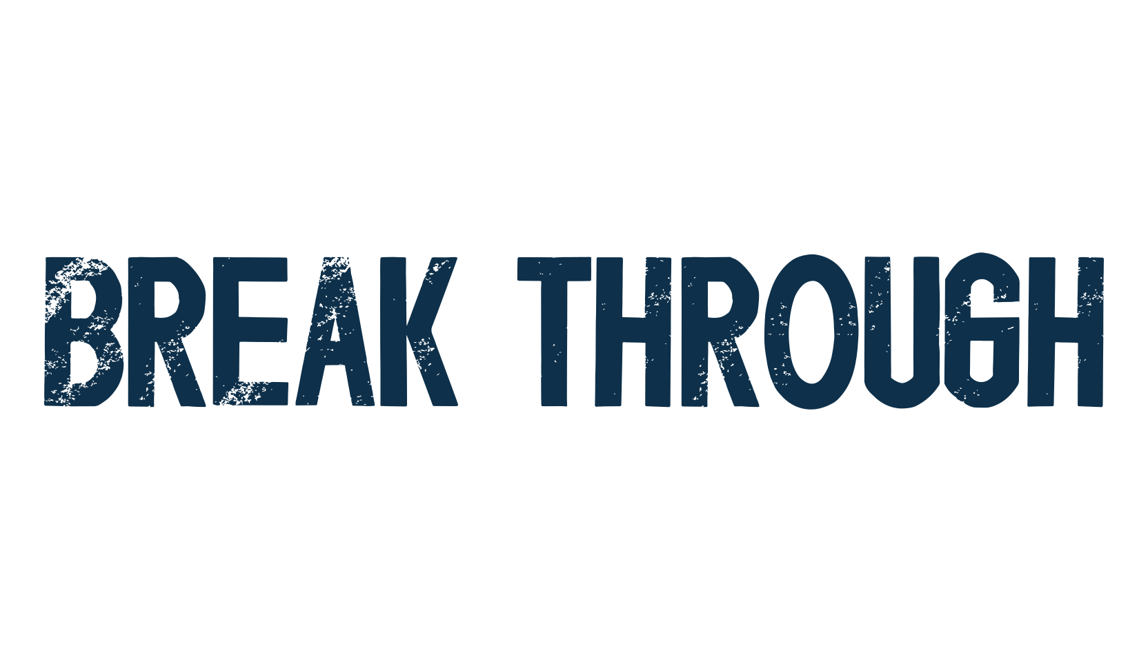 Break Through, fancy eroded decorative font preview