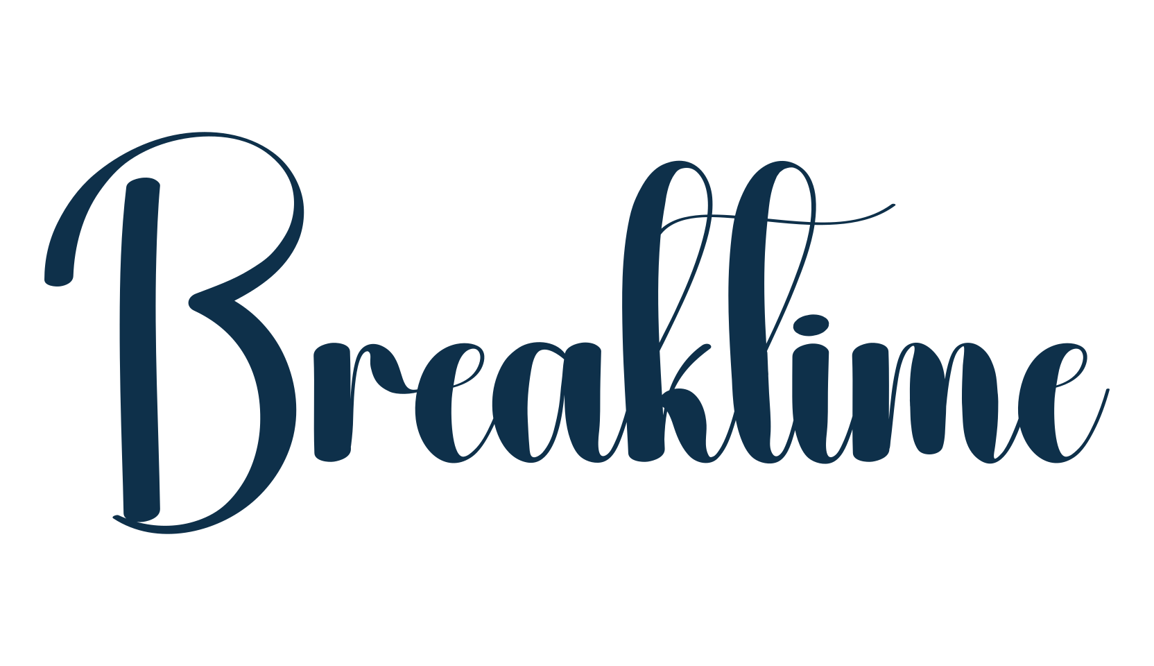 Breaktime, various font preview