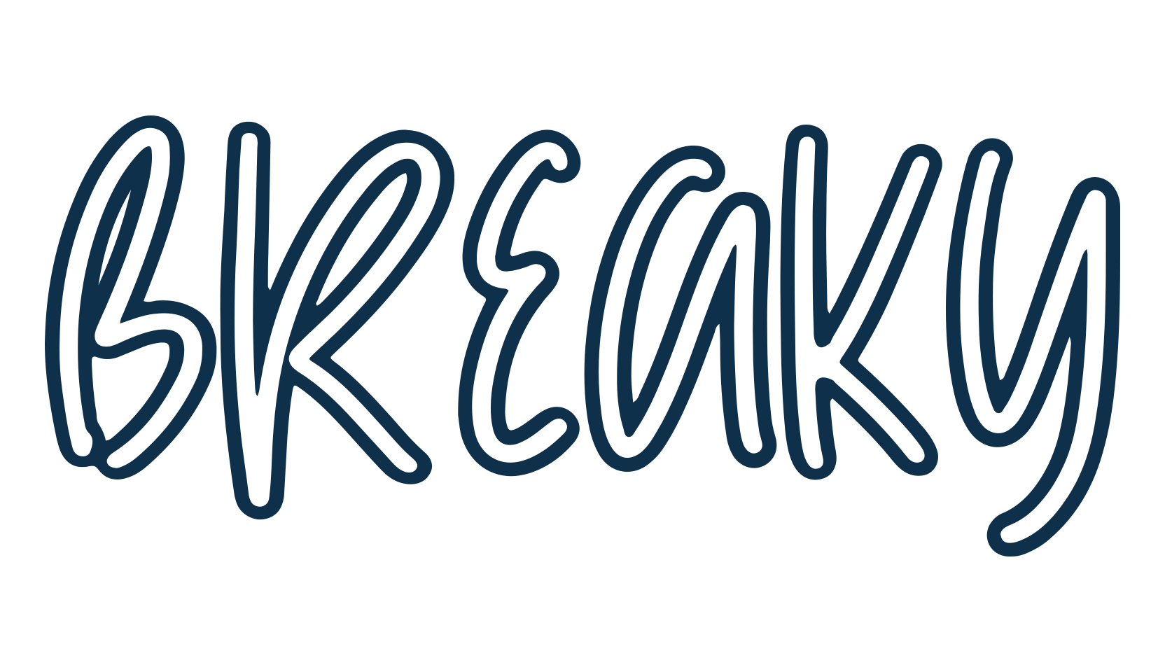 Breaky, graffiti font preview