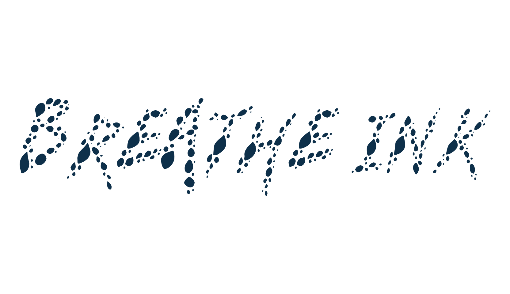 Breathe Ink, fancy decorative font preview