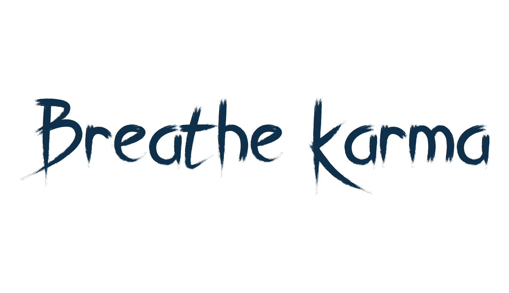 Breathe Karma, brush font preview