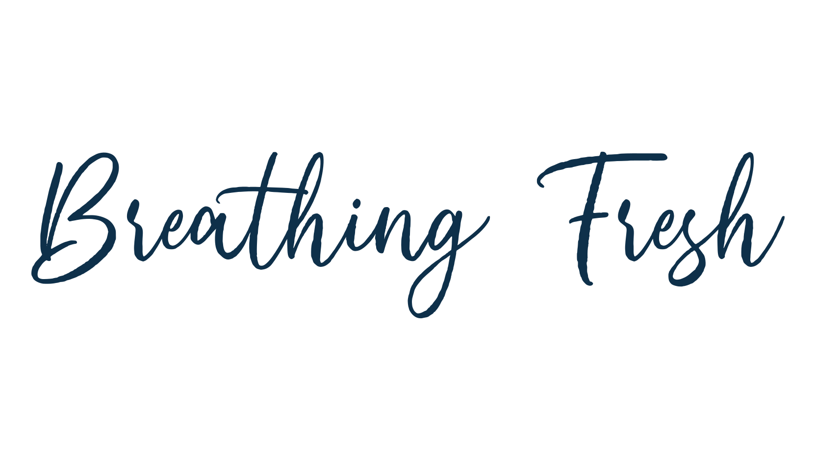 Breathing Fresh, handwriting font preview