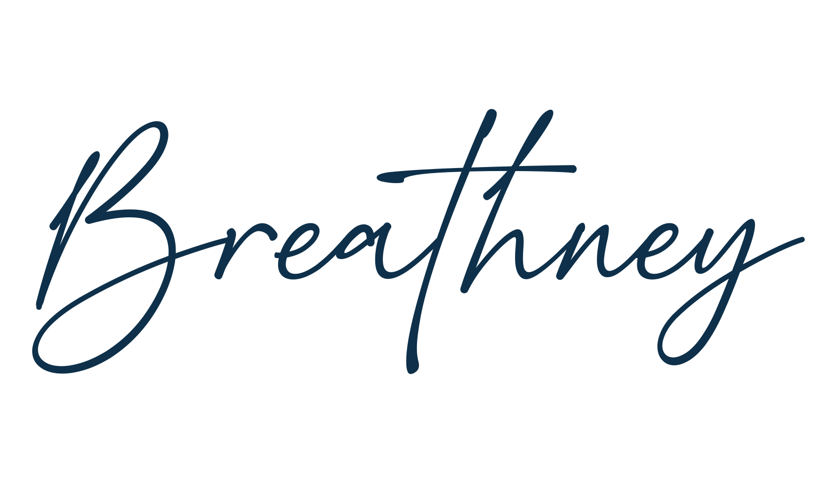 Breathney, handwriting font preview