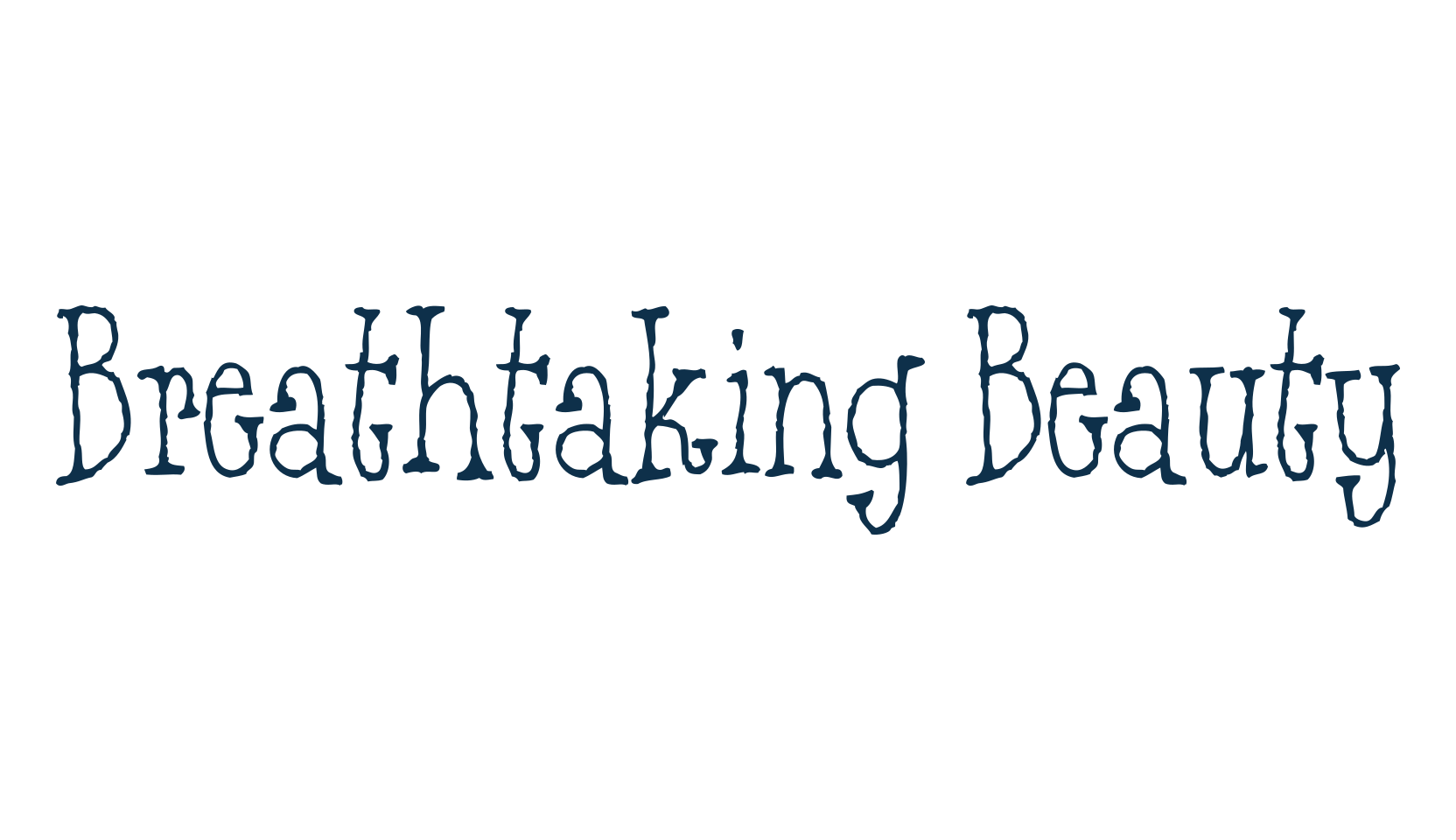 Breathtaking Beauty, fancy cartoon decorative font preview