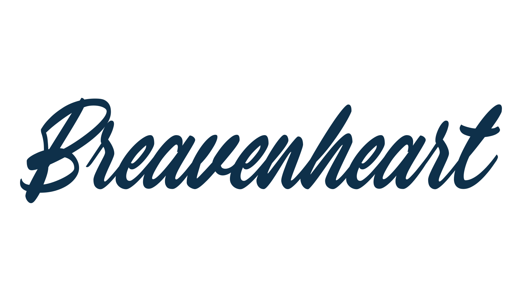 Breavenheart, script brush fancy decorative calligraphy font preview