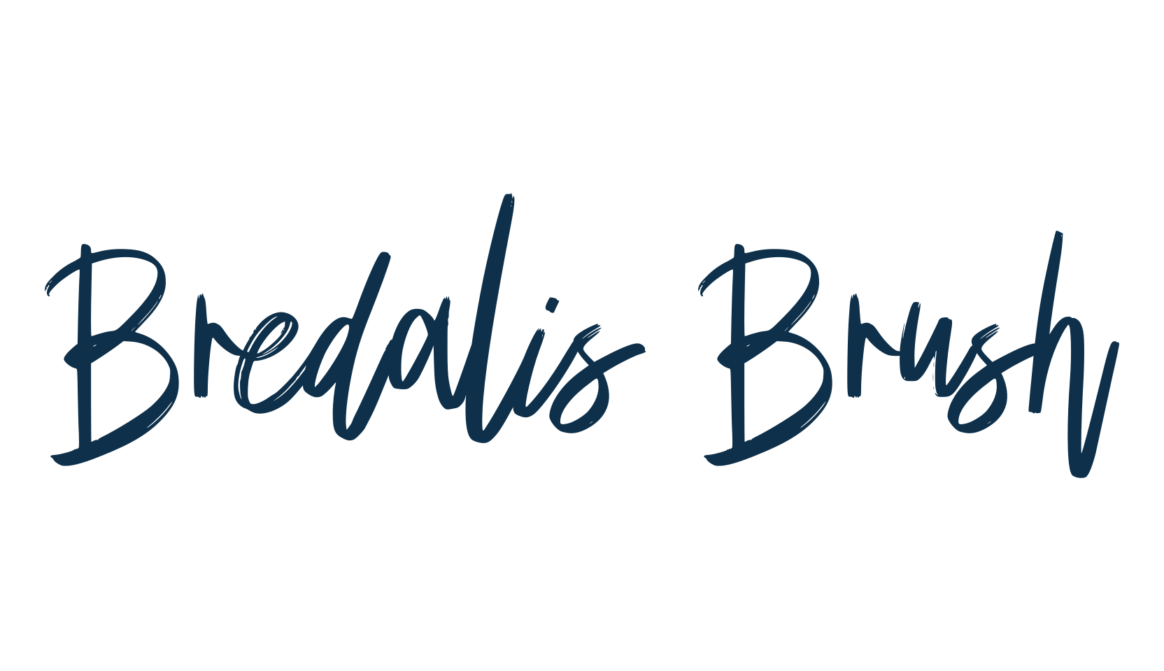 Bredalis Brush, script brush fancy decorative calligraphy font preview