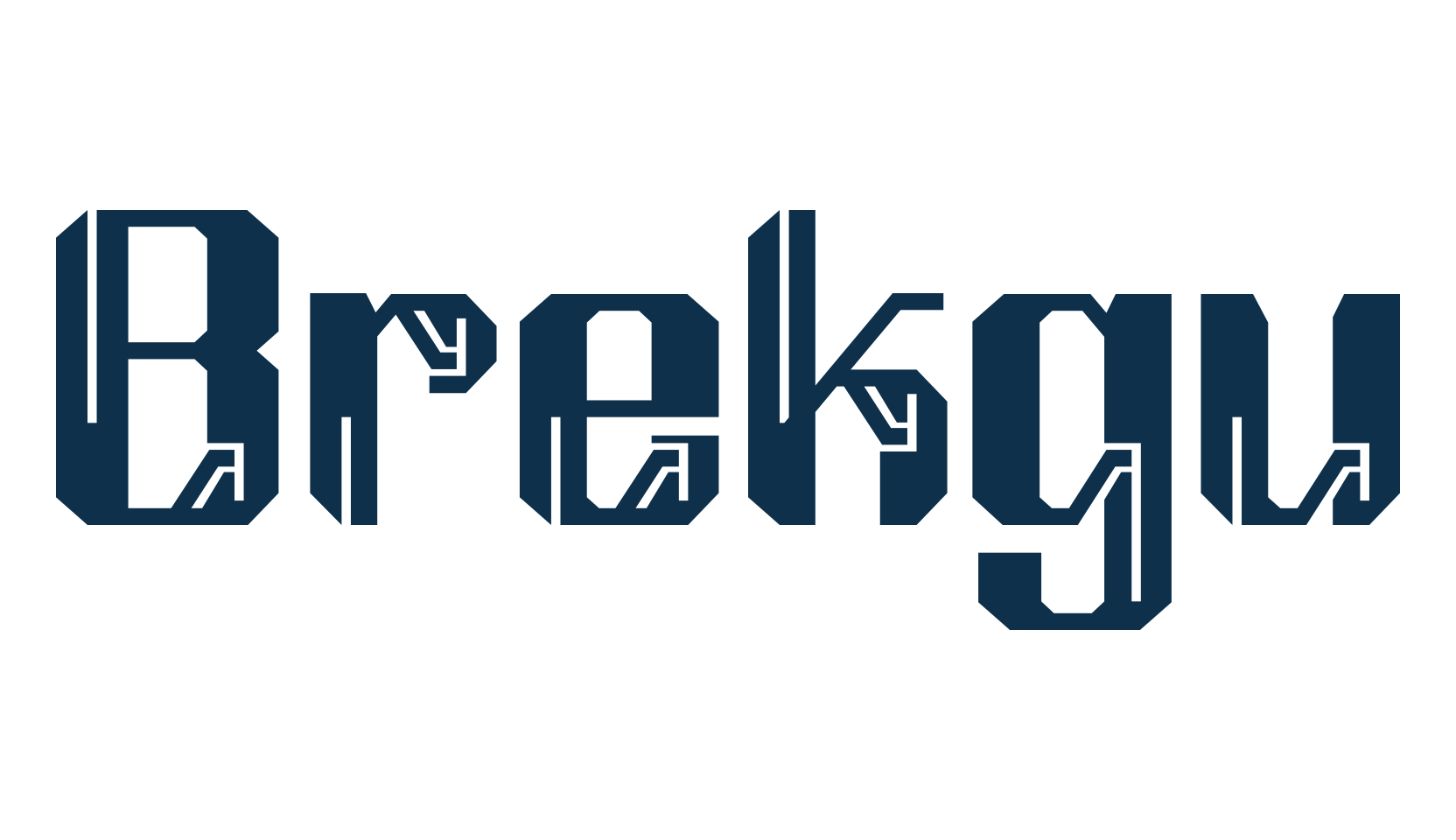 Brekgu, techno sci-fi font preview