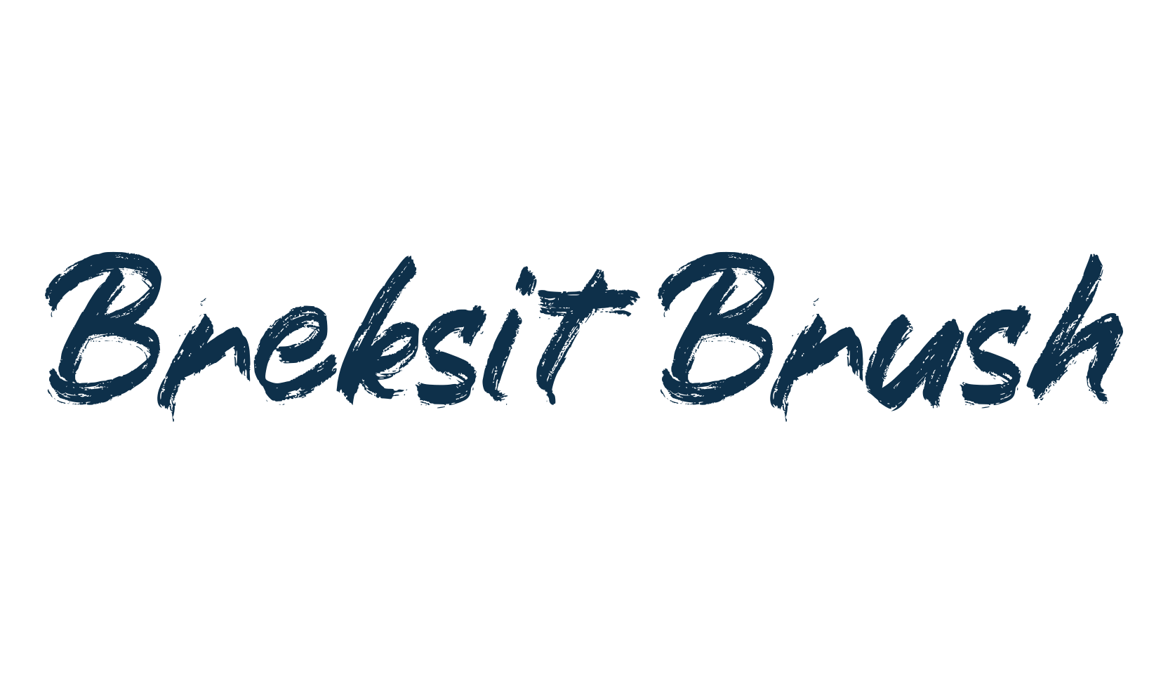 Breksit Brush, script brush fancy decorative calligraphy font preview