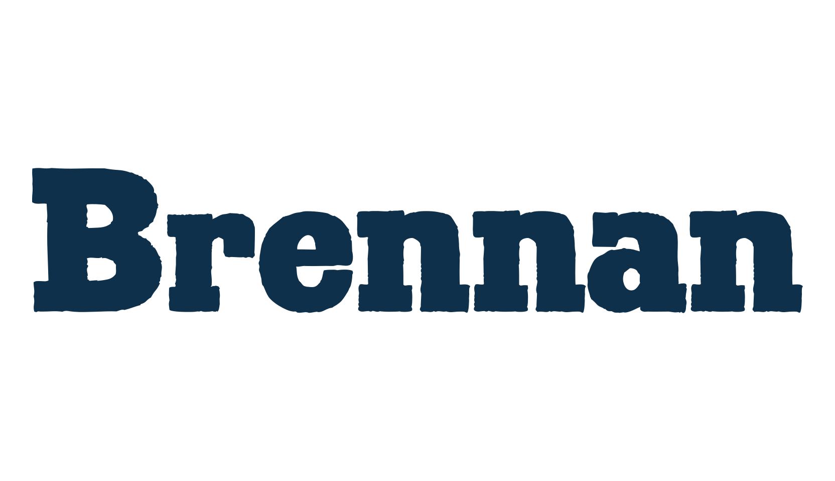 Brennan, eroded font preview