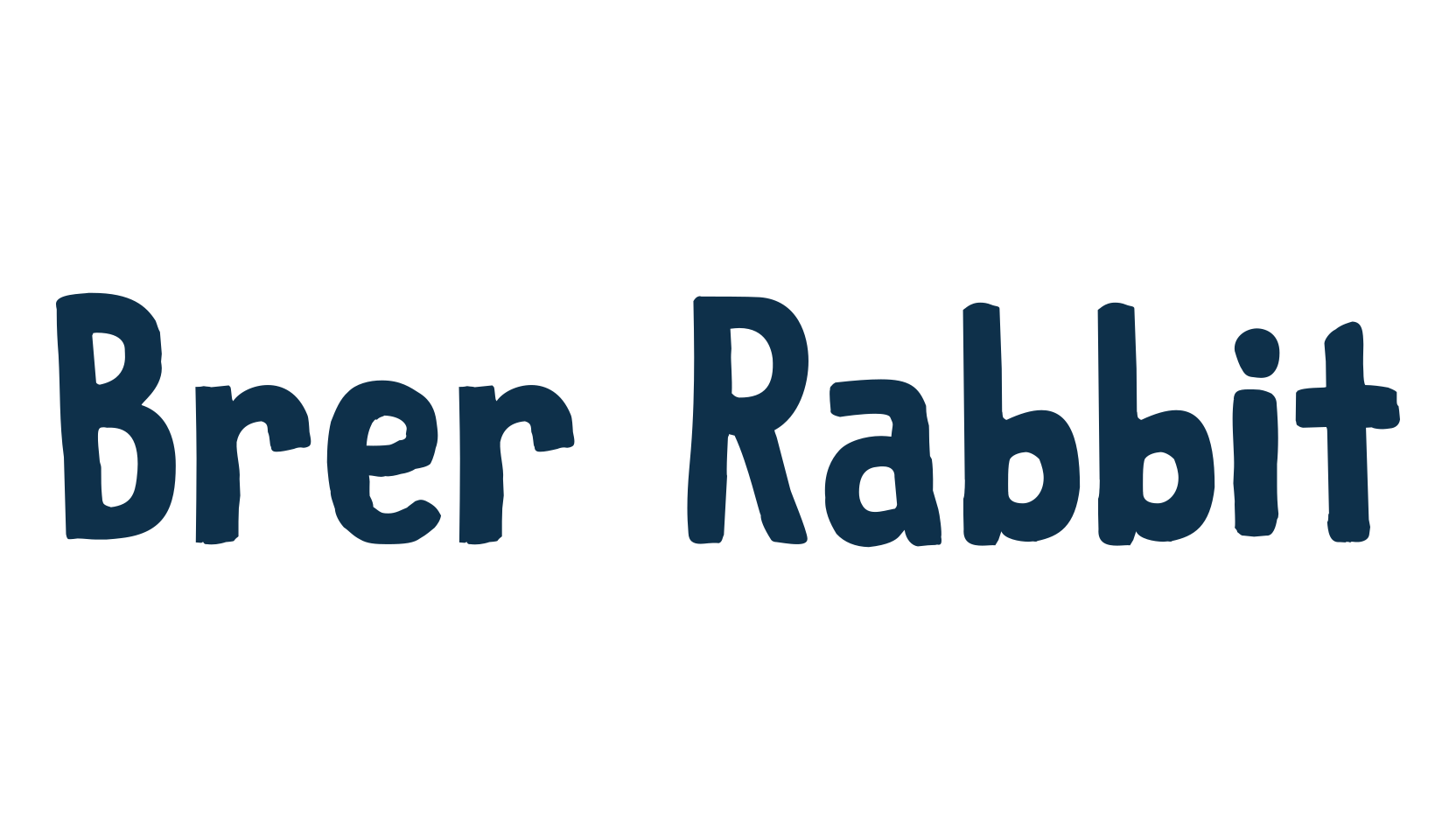 Brer Rabbit, fancy cartoon decorative font preview