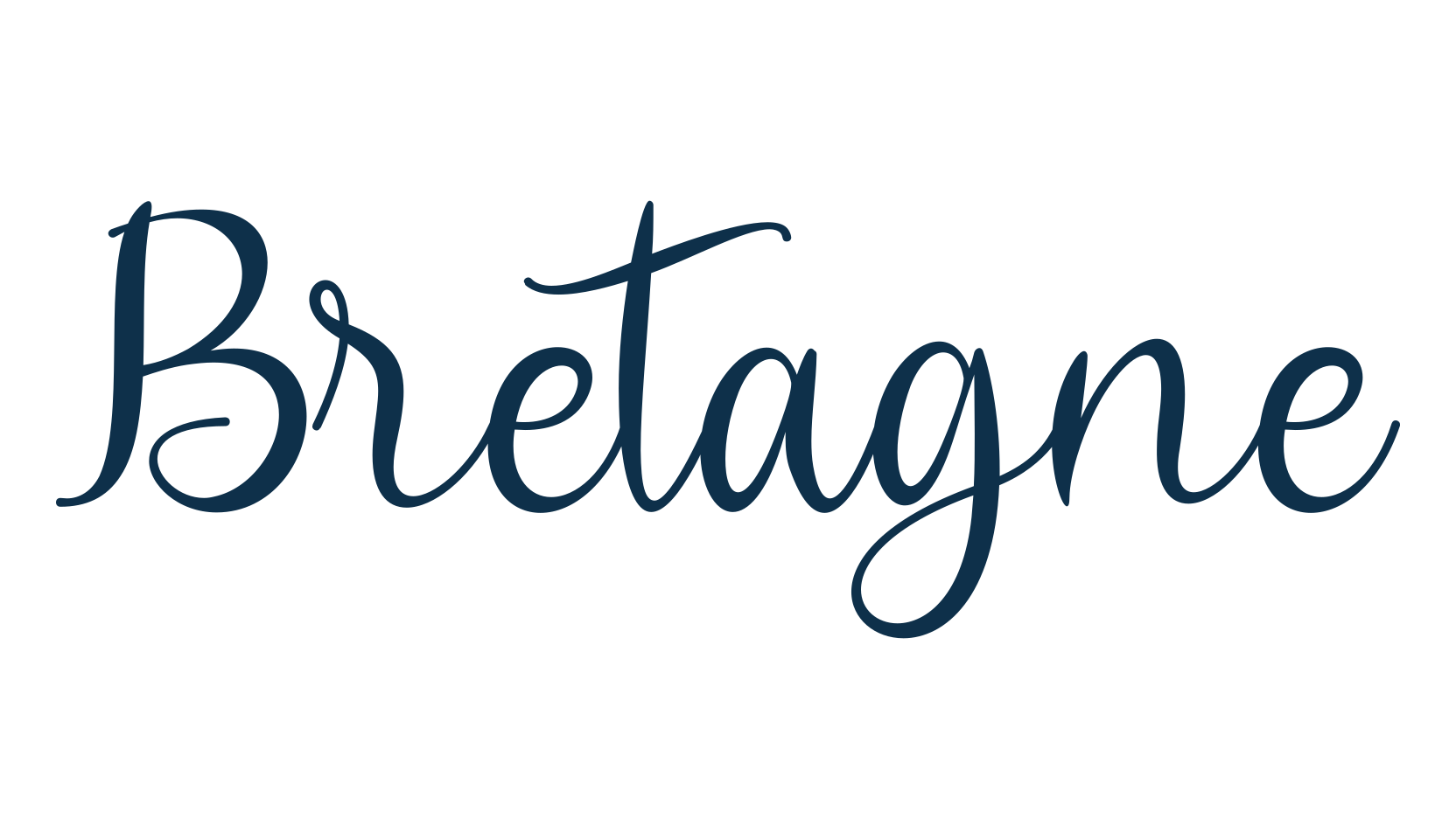 Bretagne, calligraphy font preview