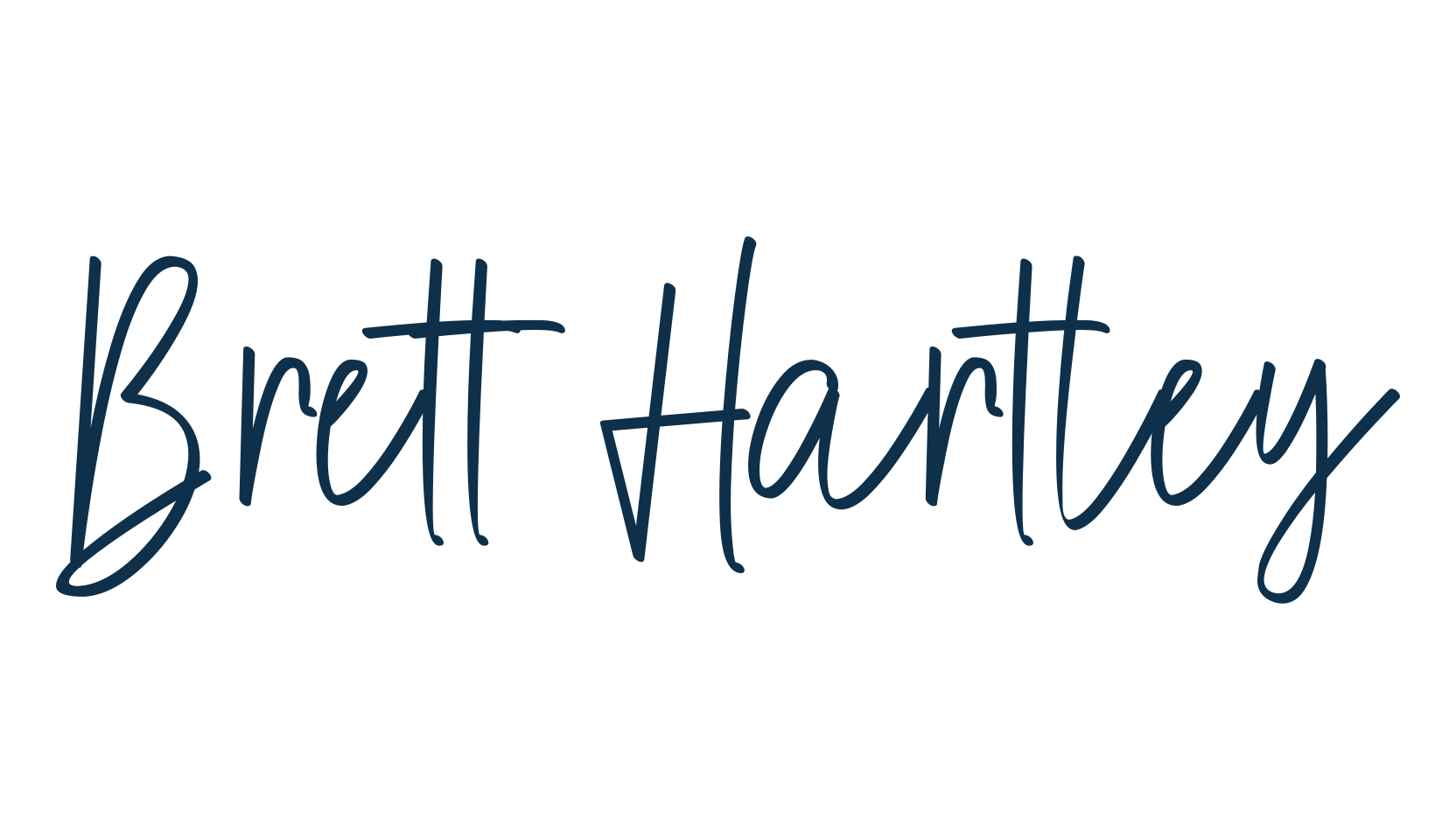 Brett Hartley, script handwritten fancy decorative calligraphy font preview