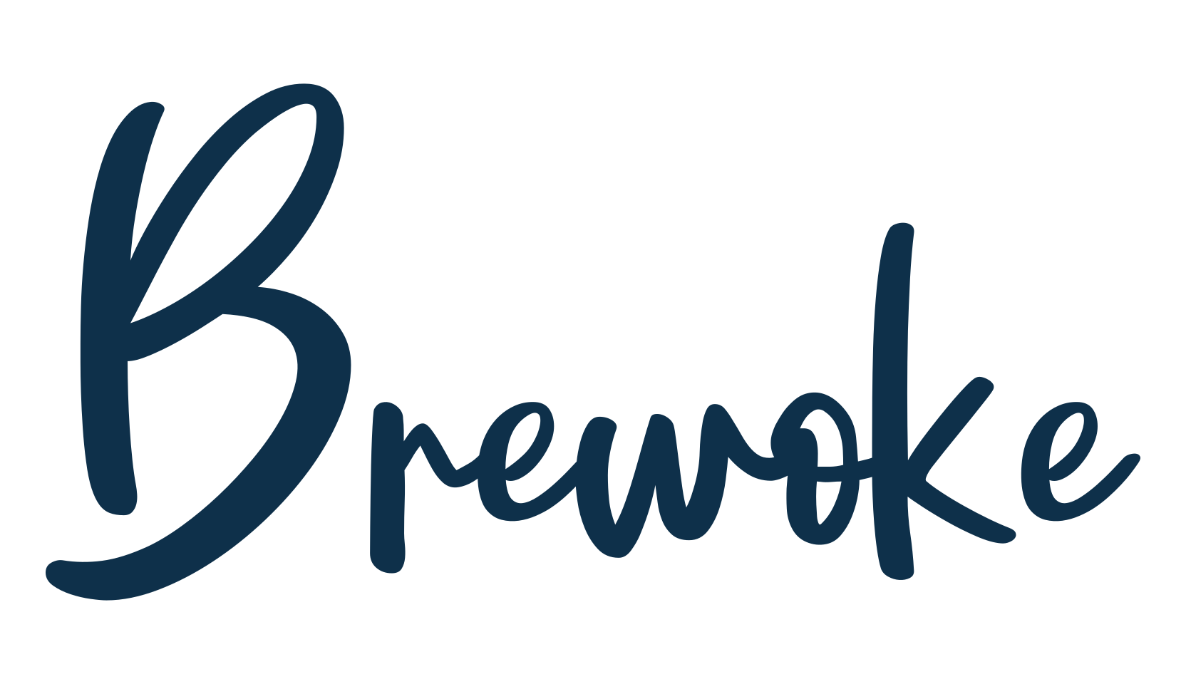Brewoke, script handwritten fancy decorative calligraphy font preview