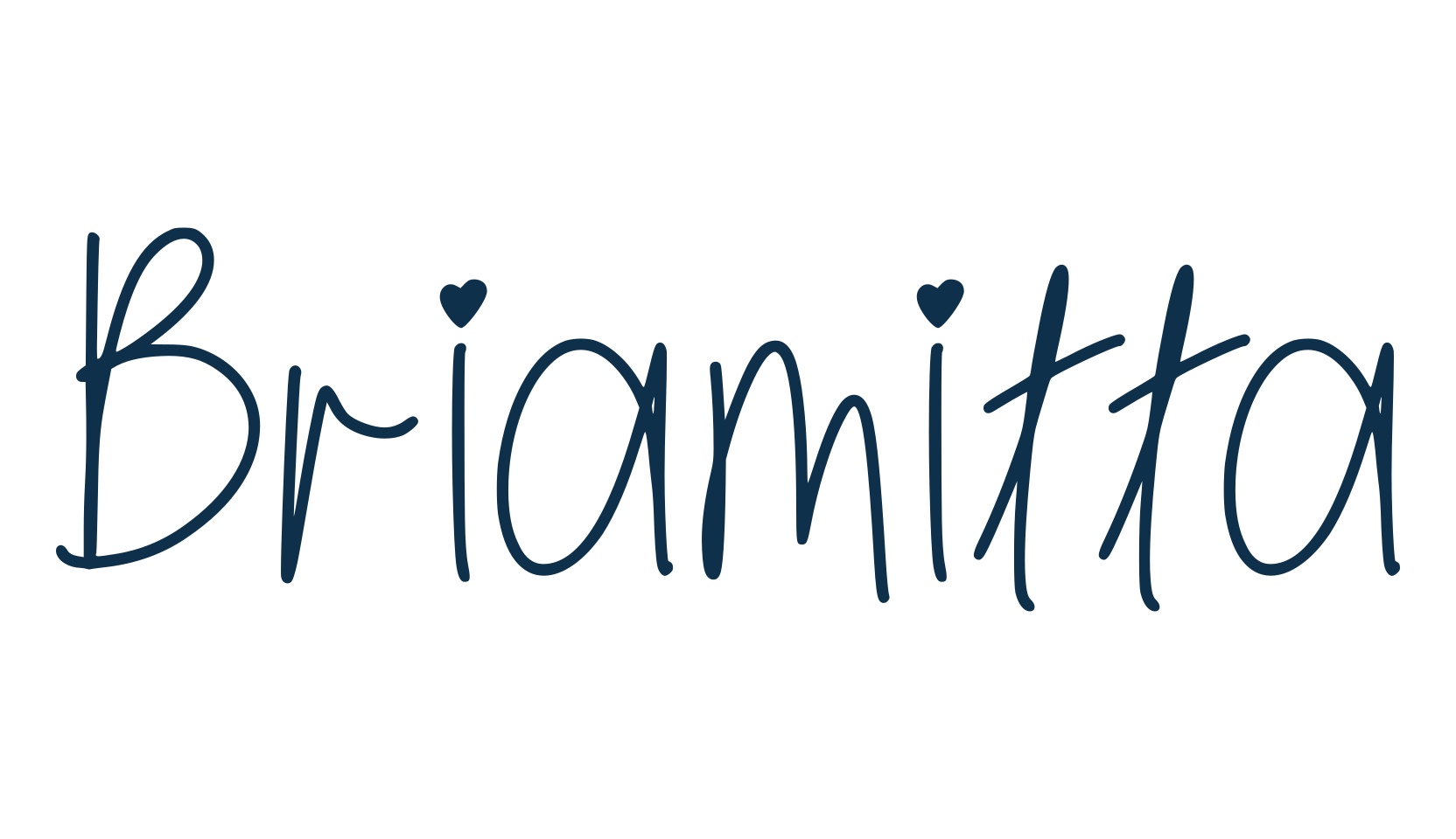 Briamitta, handwriting font preview