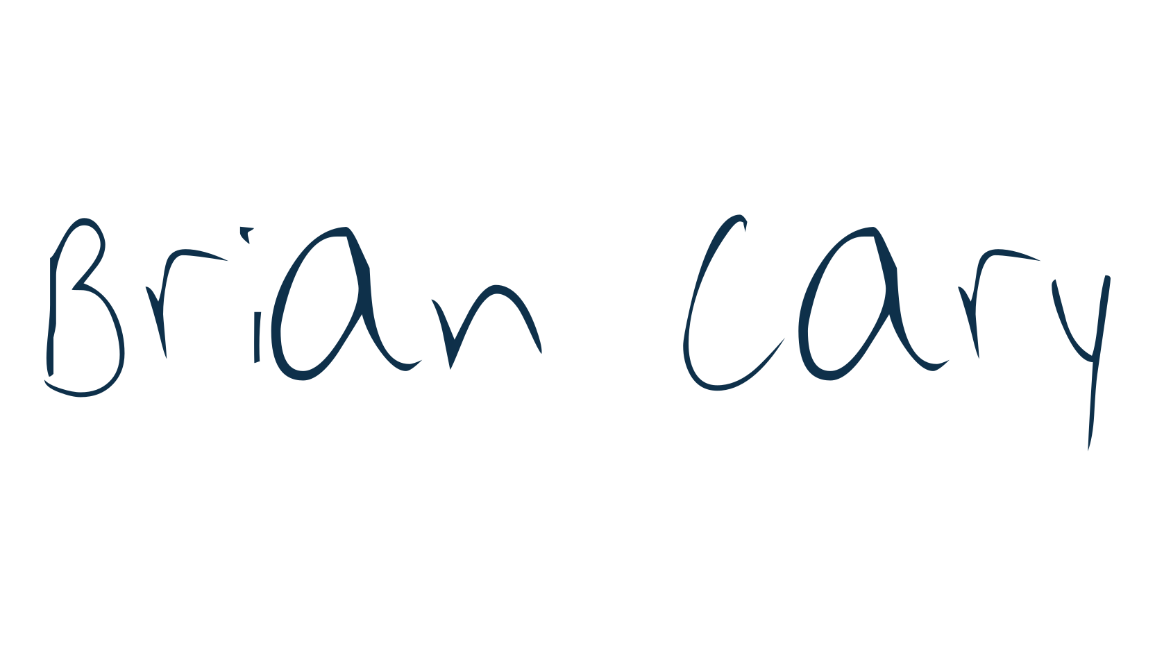 Brian Cary, handwriting font preview