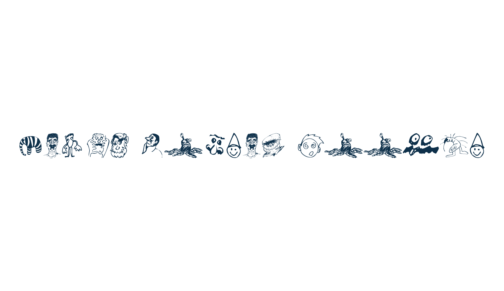 Brian powers Doodle, fancy decorative font preview