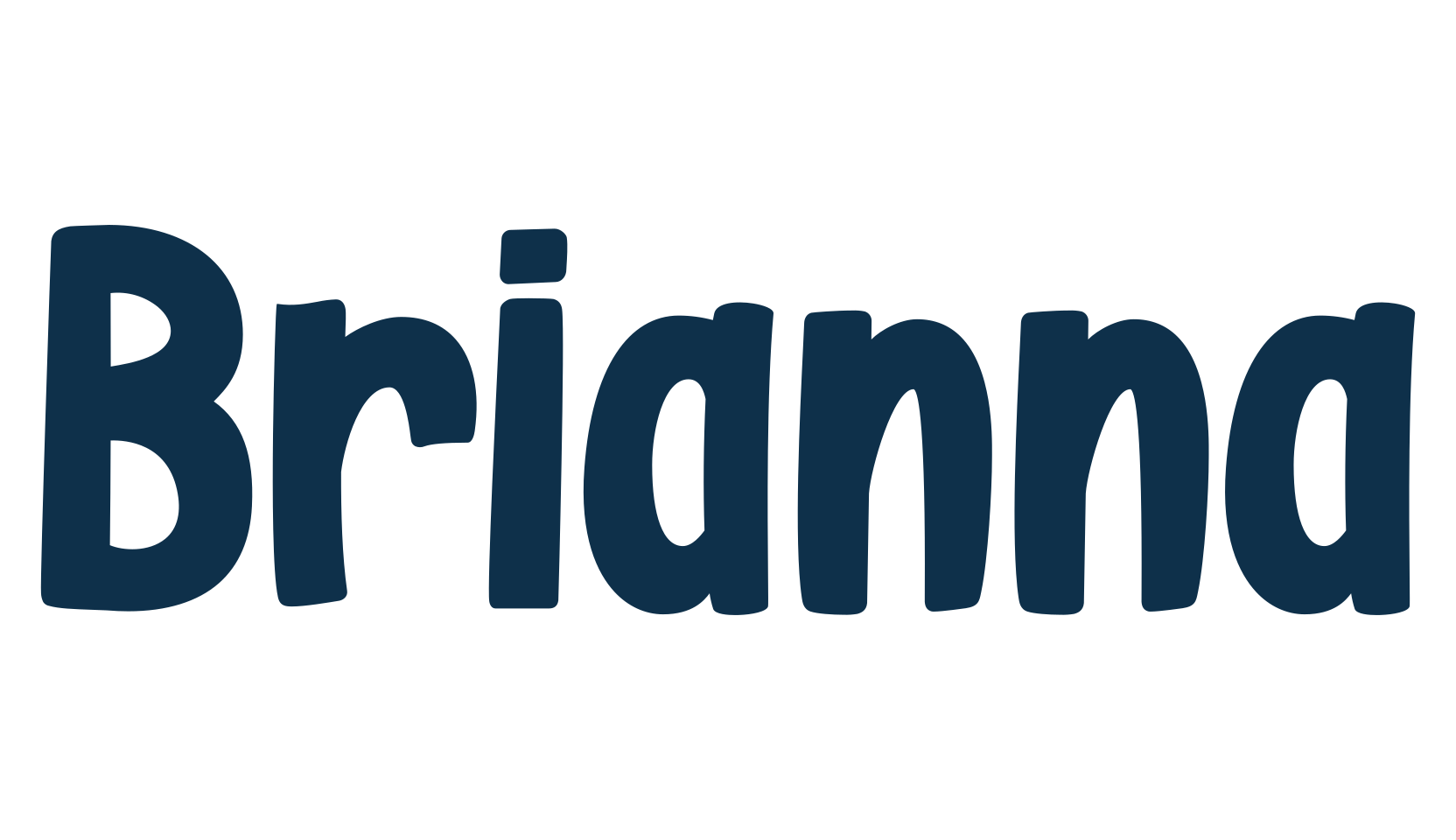 Brianna, fancy cartoon decorative font preview