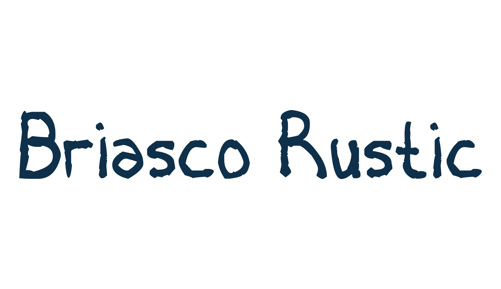 Briasco Rustic, script handwritten fancy decorative calligraphy font preview
