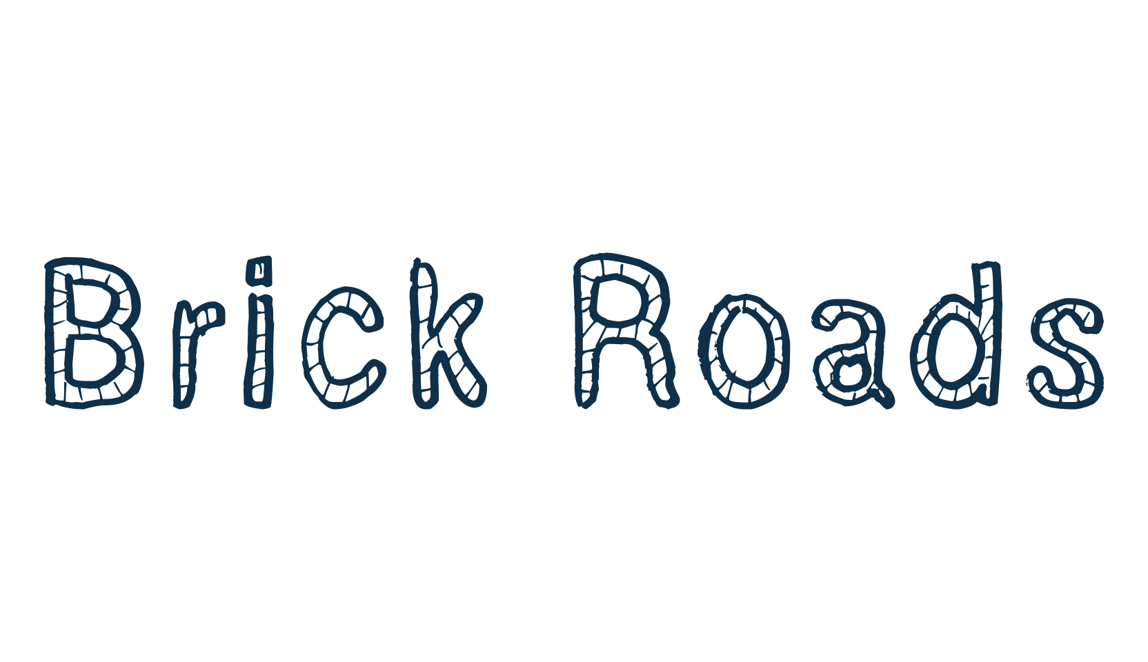 Brick Roads, fancy decorative font preview
