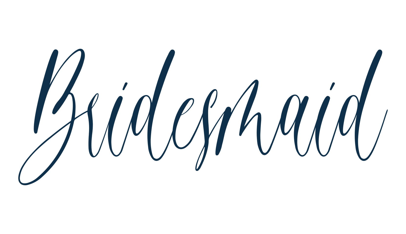 Bridesmaid (bridesmaid-2), script calligraphy fancy decorative font preview