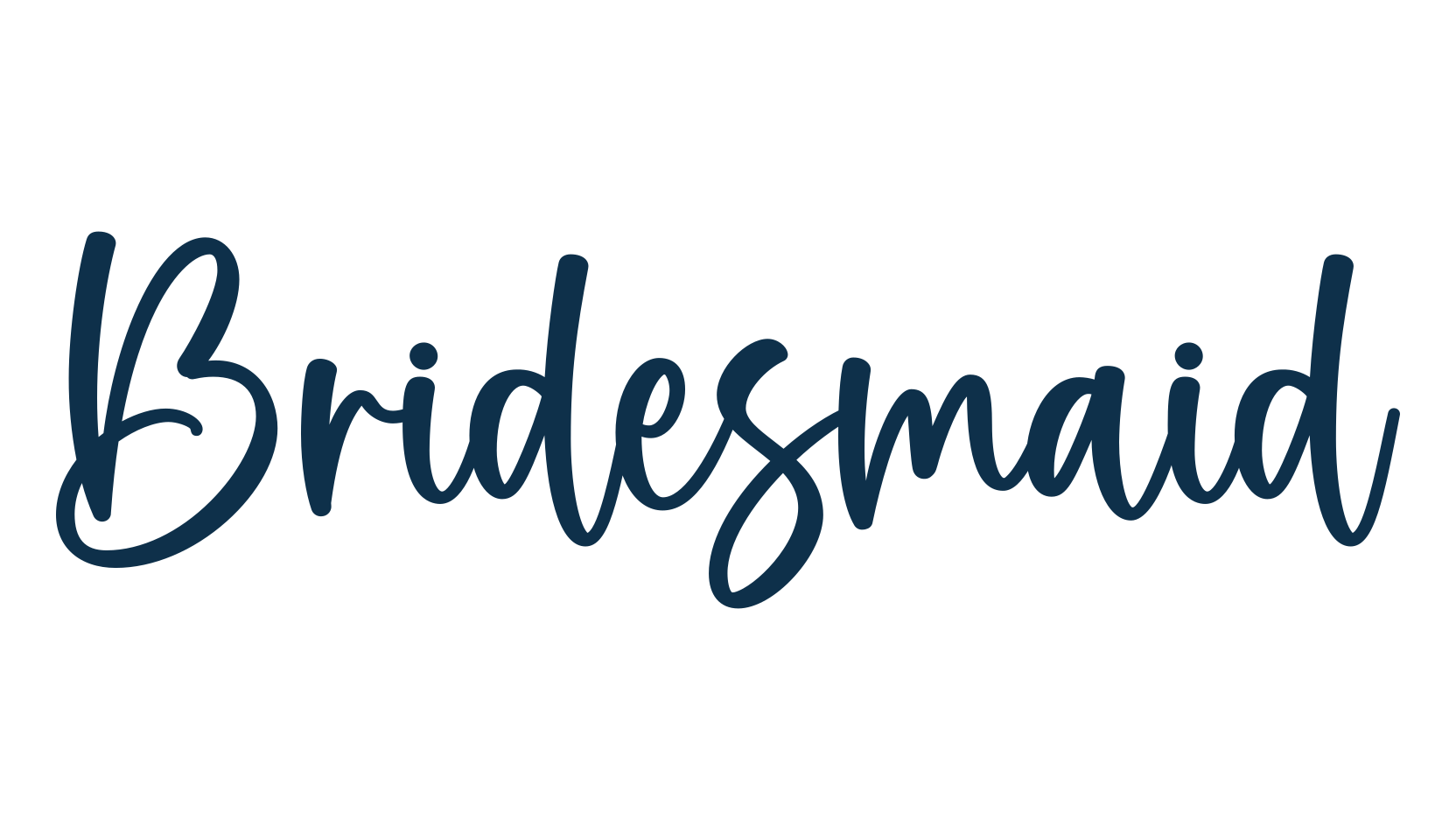 Bridesmaid, script handwritten fancy decorative calligraphy font preview