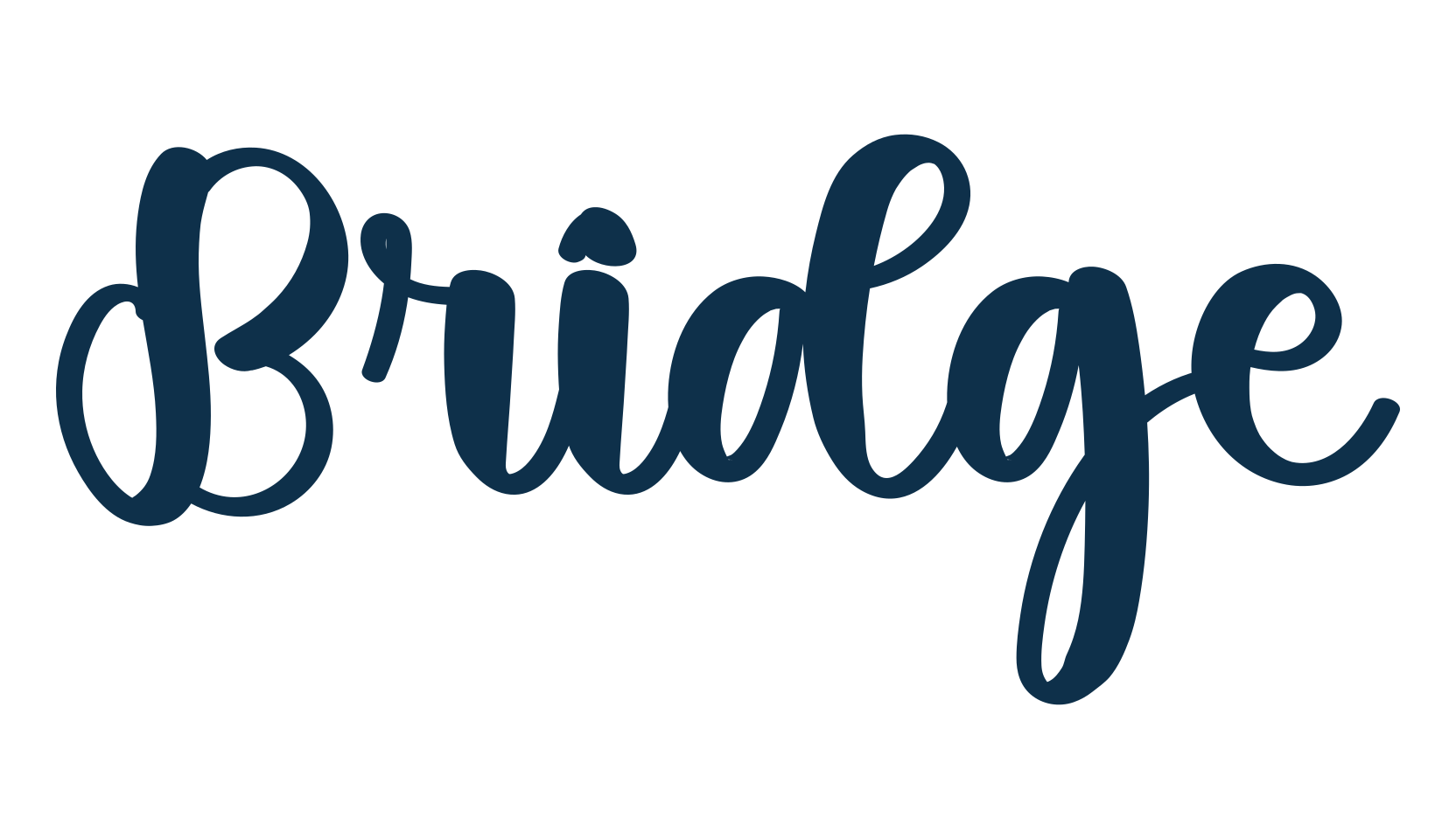 Bridge, handwriting font preview