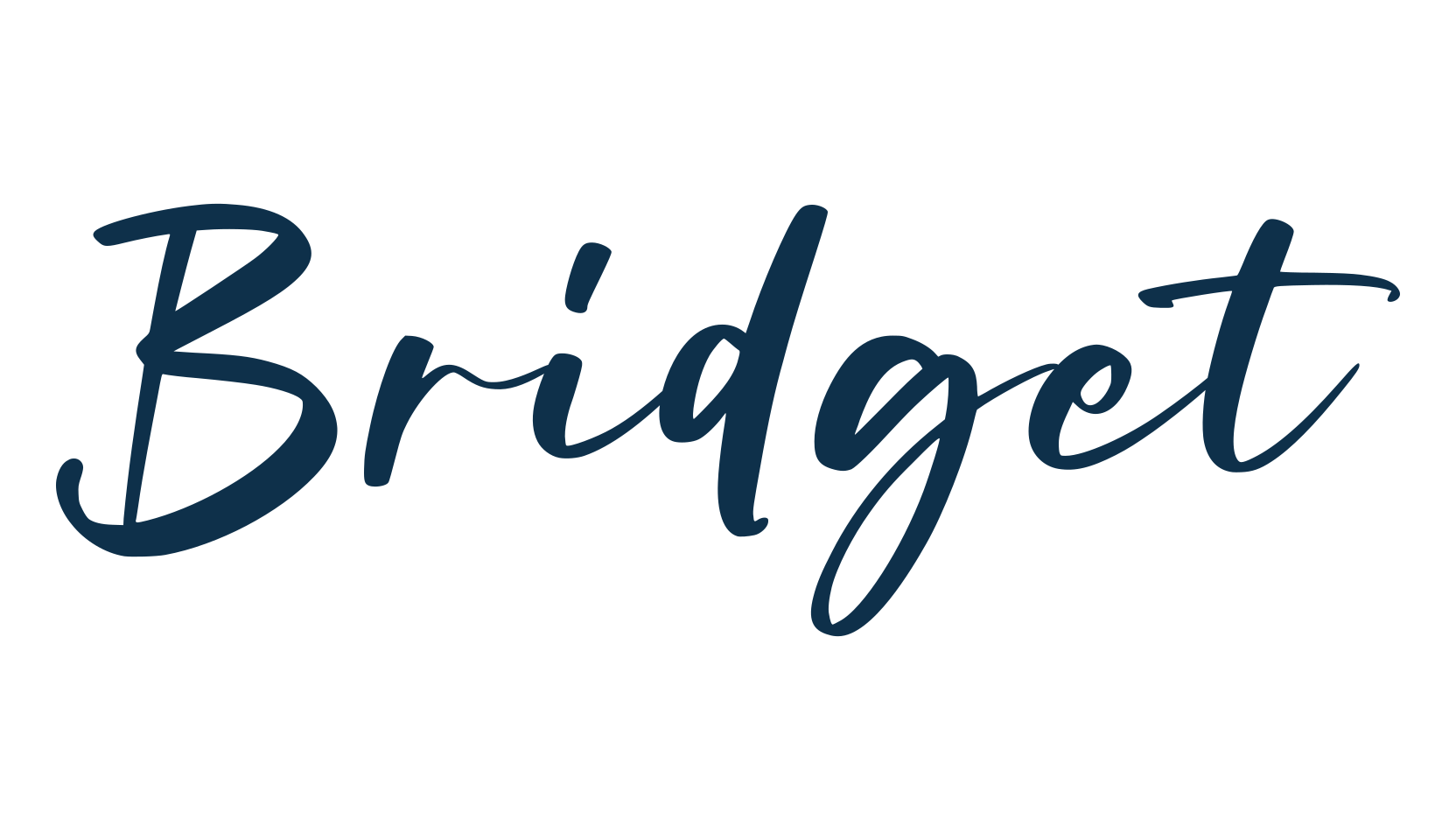 Bridget, script handwritten fancy decorative calligraphy font preview