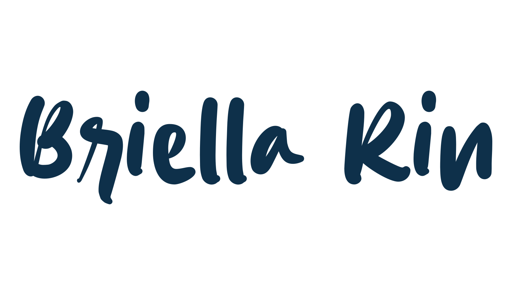 Briella Rin, script handwritten fancy decorative calligraphy font preview